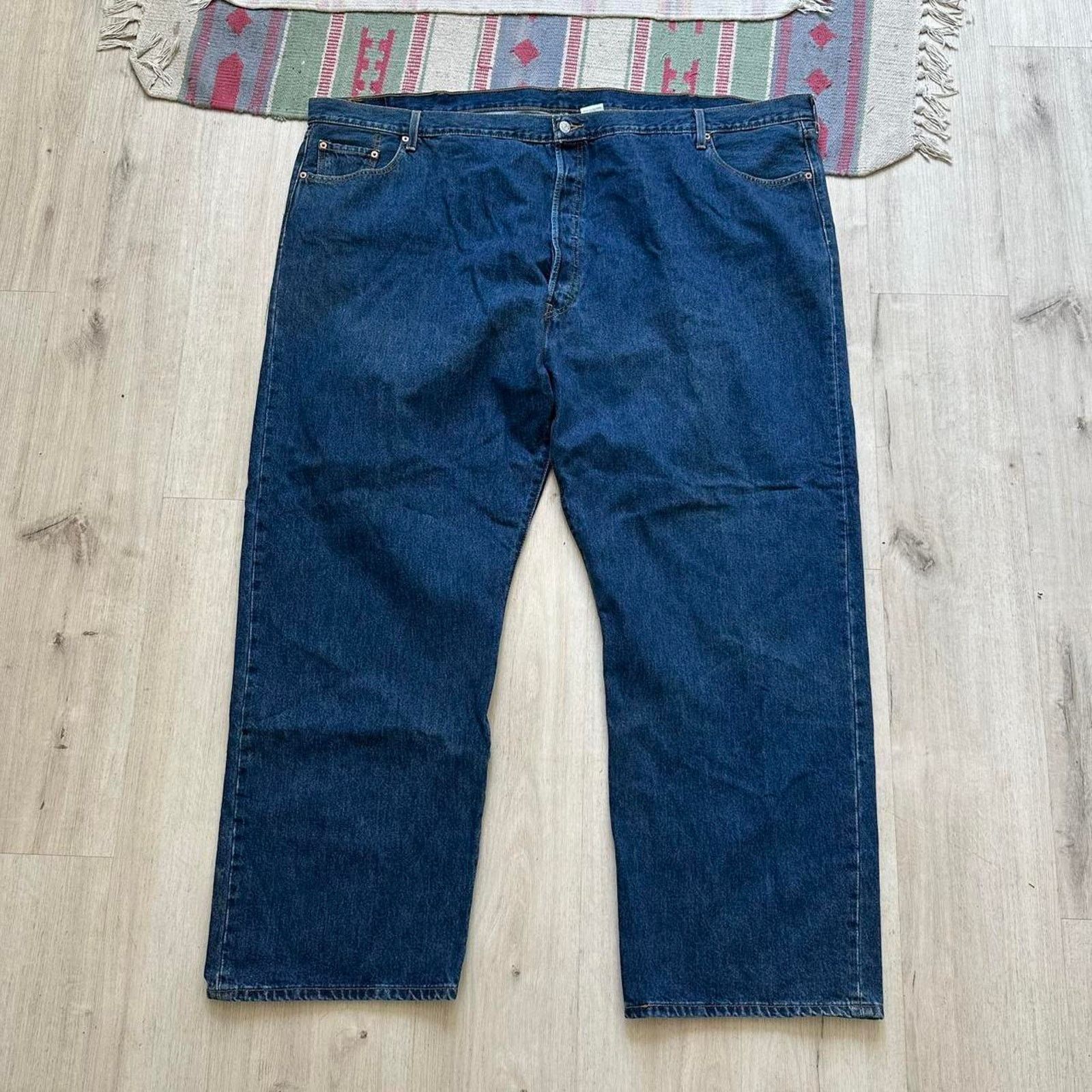 Vintage Levis 501xx Big Tall Baggy Wide Leg Dark Blue Jean