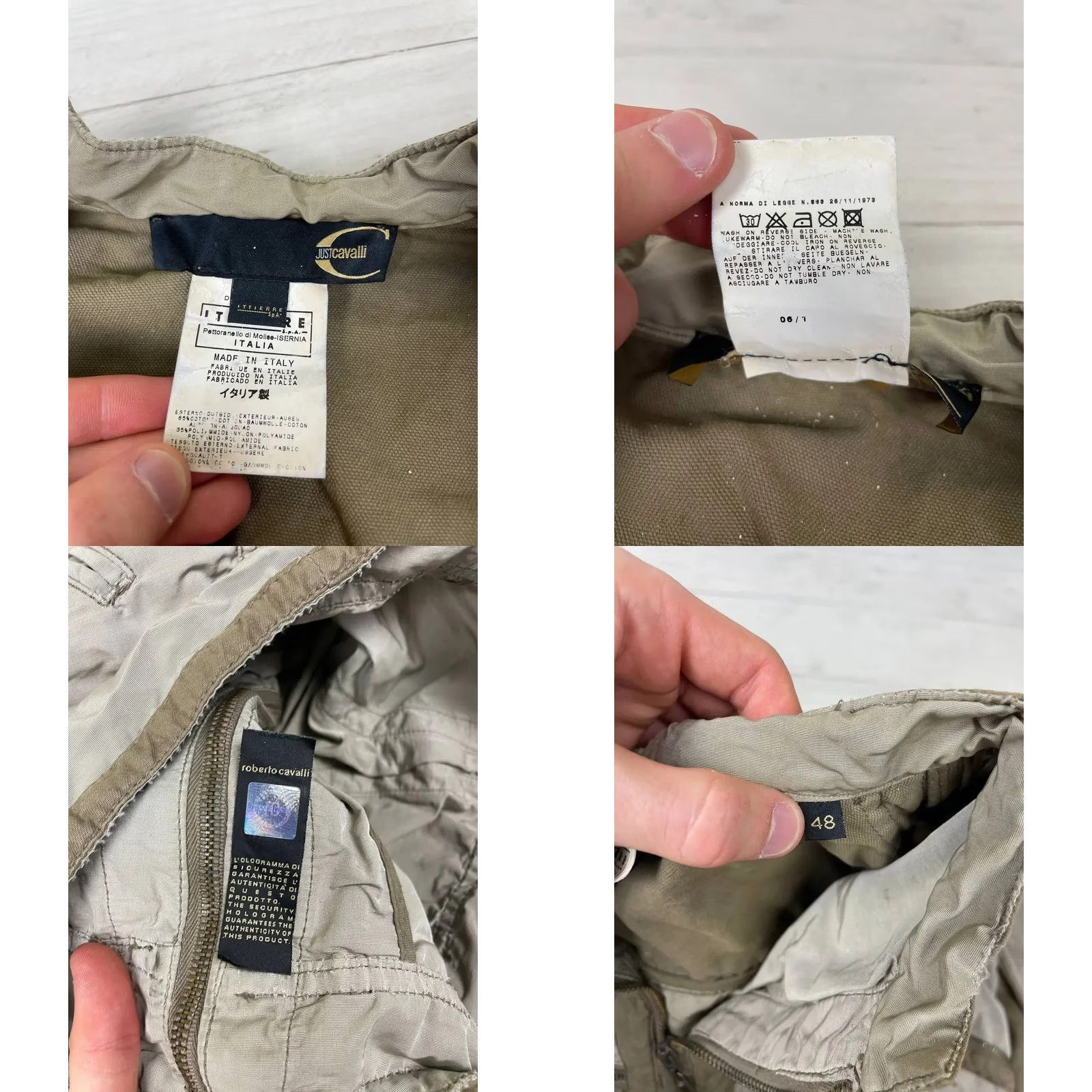 Just Cavalli VINTAGE Just Cavalli Jacket Beige 90s Luxury Y2K Men Size 48 Size US M / EU 48-50 / 2 - 9 Thumbnail