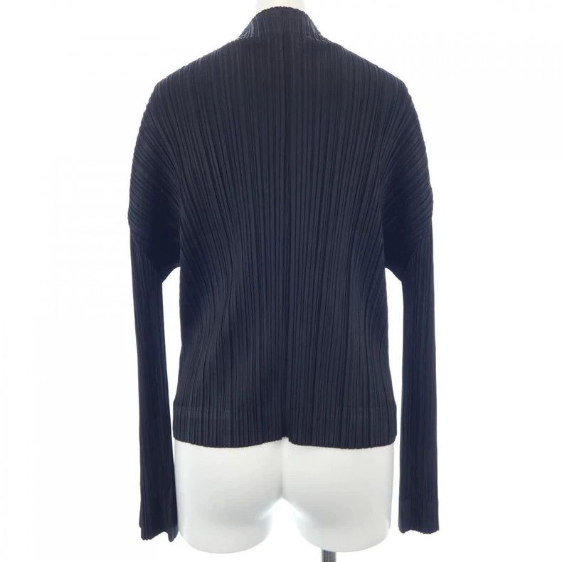 Issey Miyake Issey Miyake size:4 Motorcycle zipper pleated cardigan Size S / US 4 / IT 40 - 2 Thumbnail