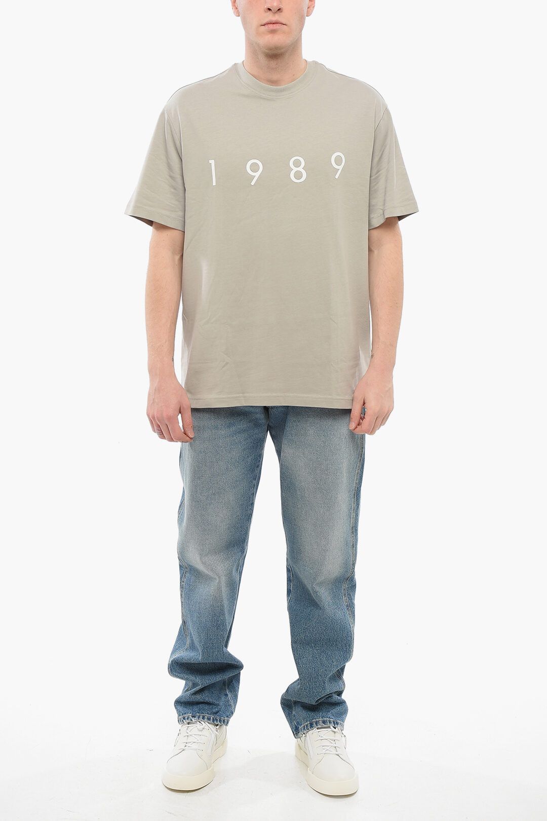 1989 STUDIO og1mm0725 Crewneck Cotton T-Shirt in Grey Size US S / EU 44-46 / 1 - 4 Thumbnail