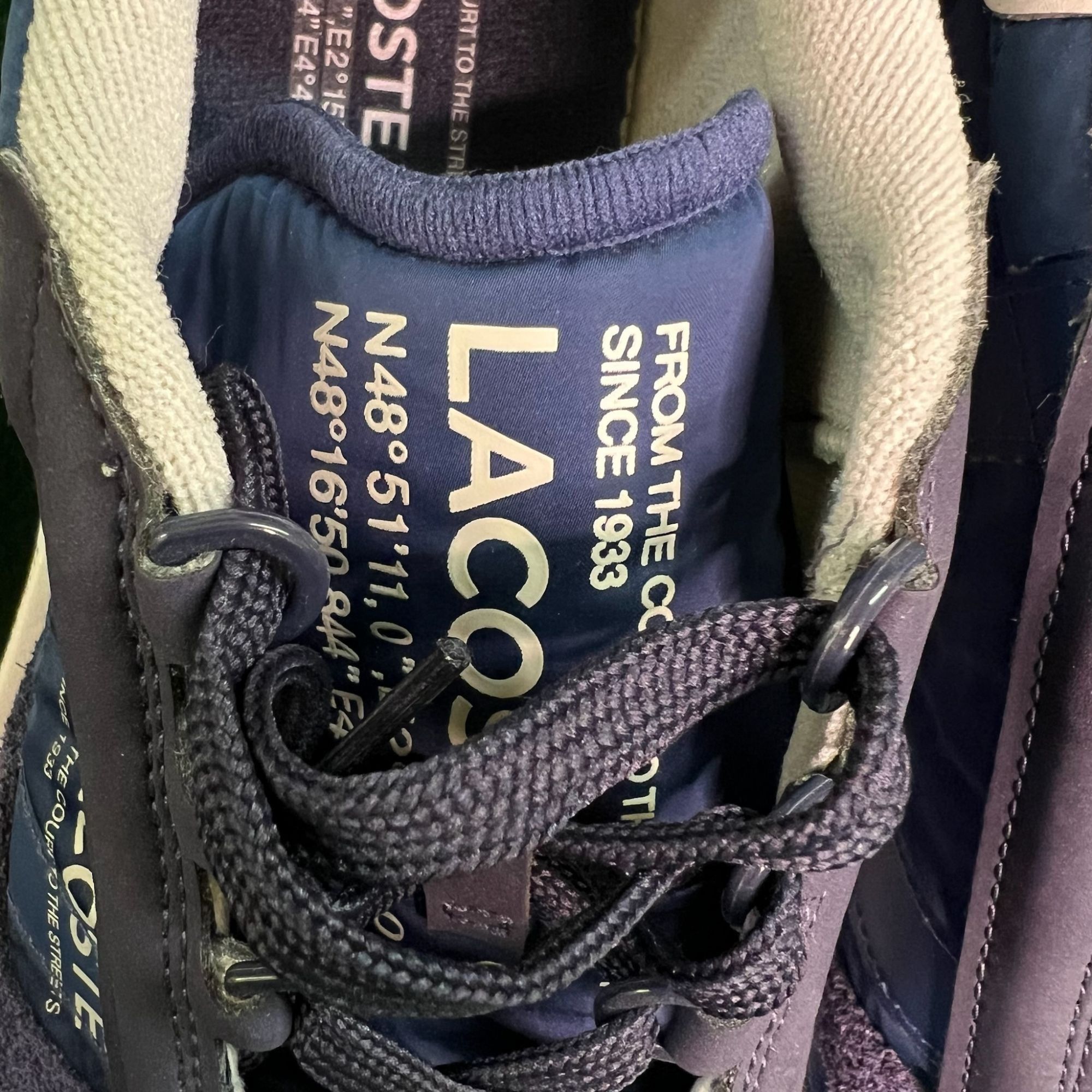 Lacoste LACOSTE Mens Elite Active Textile Sneakers Size 7.5 Blue & W Size US 7.5 / IT 37.5 - 6 Thumbnail
