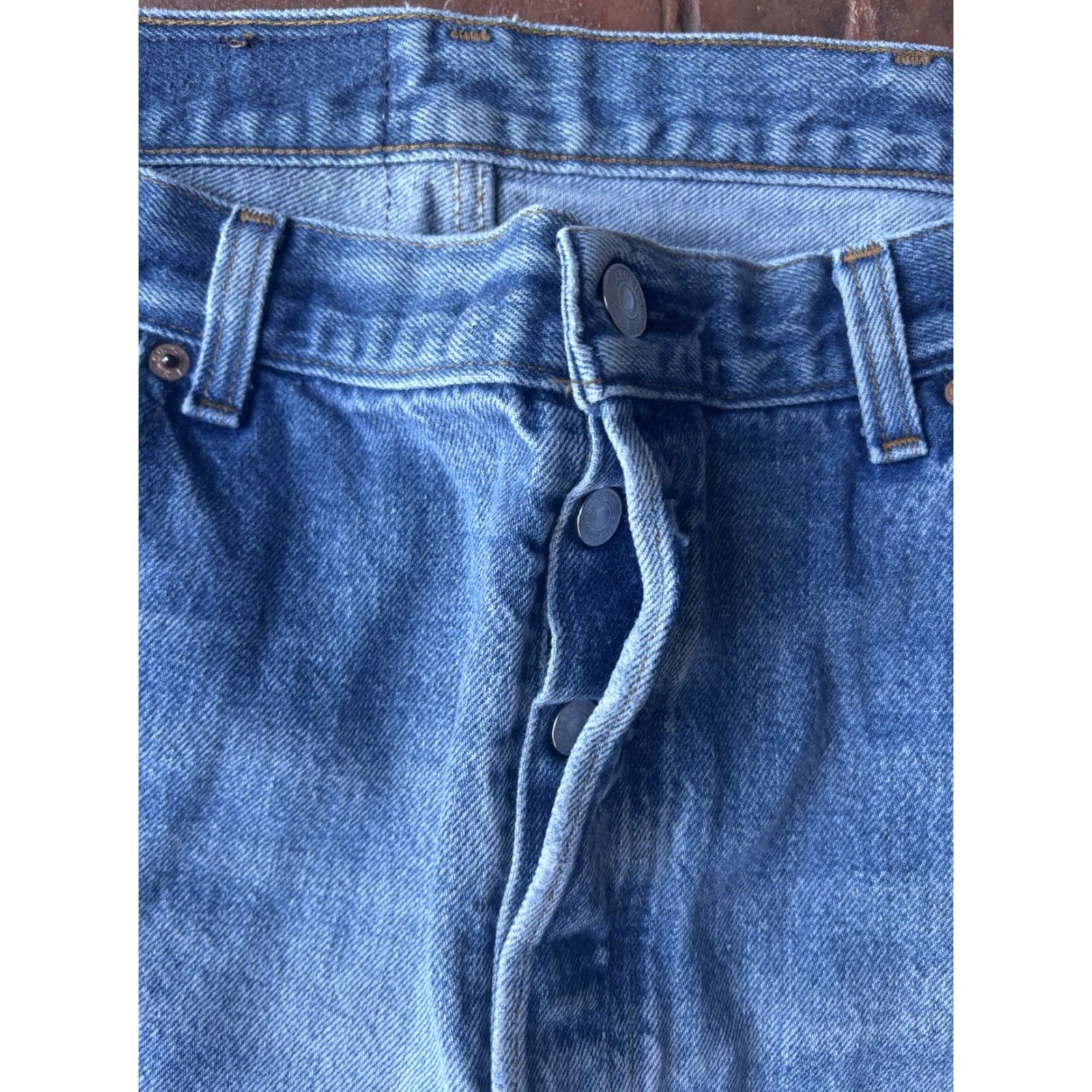 Levi's VINTAGE Levi's 501 Jeans Mens 38x30.5 Button Fly Denim Blue USA 90s Straight Regular Pockets Size US 38 / EU 54 - 6 Thumbnail