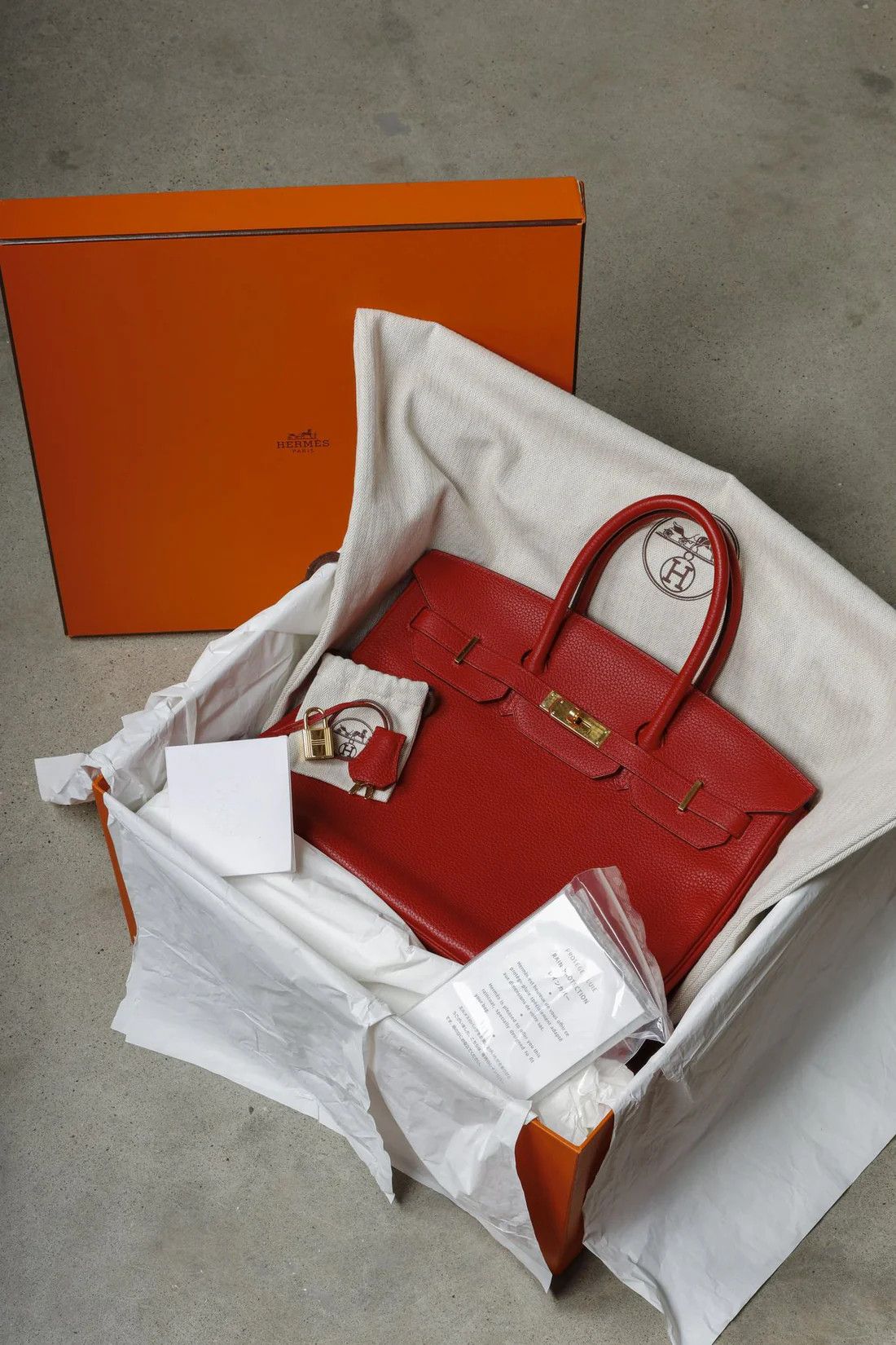 Hermes Hermès Birkin 35 Rouge Casaque Clemence GHW Size ONE SIZE - 18 Thumbnail