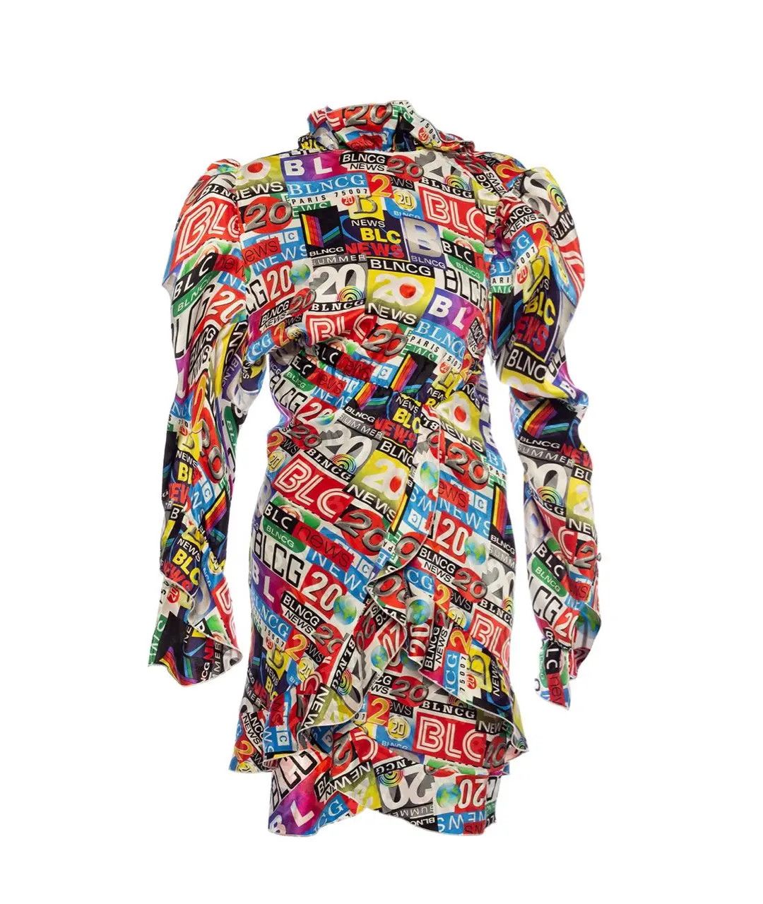 Balenciaga o1y0625 Mini Dress in Multicolor Size M / US 6-8 / IT 42-44 - 1 Thumbnail