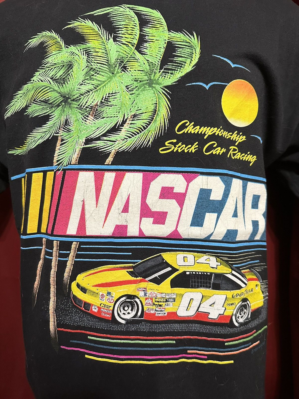 NASCAR × Vintage Vintage NASCAR Tshirt 90’s Palm Tree Stock Car Racing Grail Size US XL / EU 56 / 4 - 2 Thumbnail