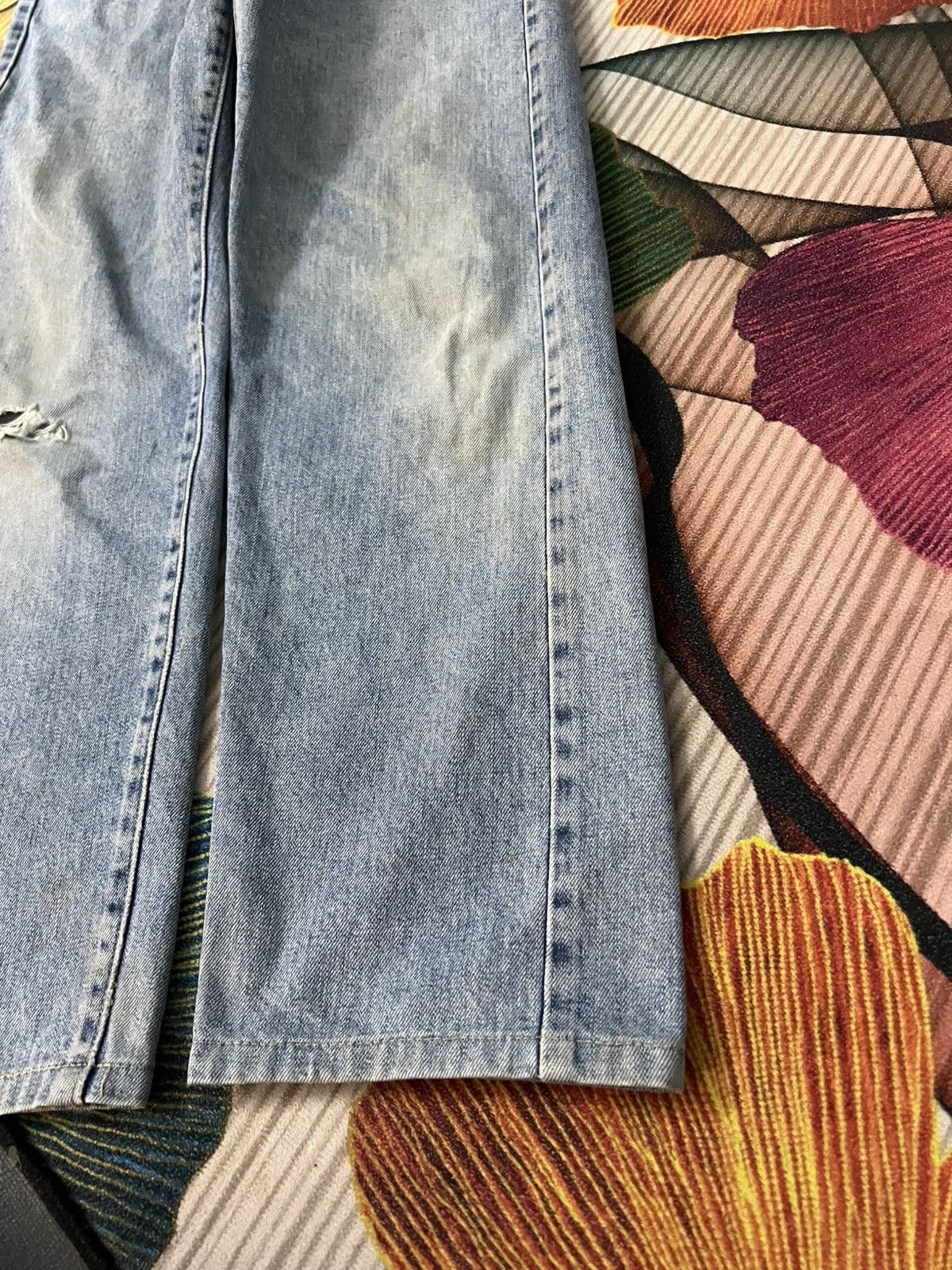Japanese Brand 💥90’s Vintage Bobson Pro Distress Light Wash Jean Size US 28 / EU 44 - 5 Thumbnail