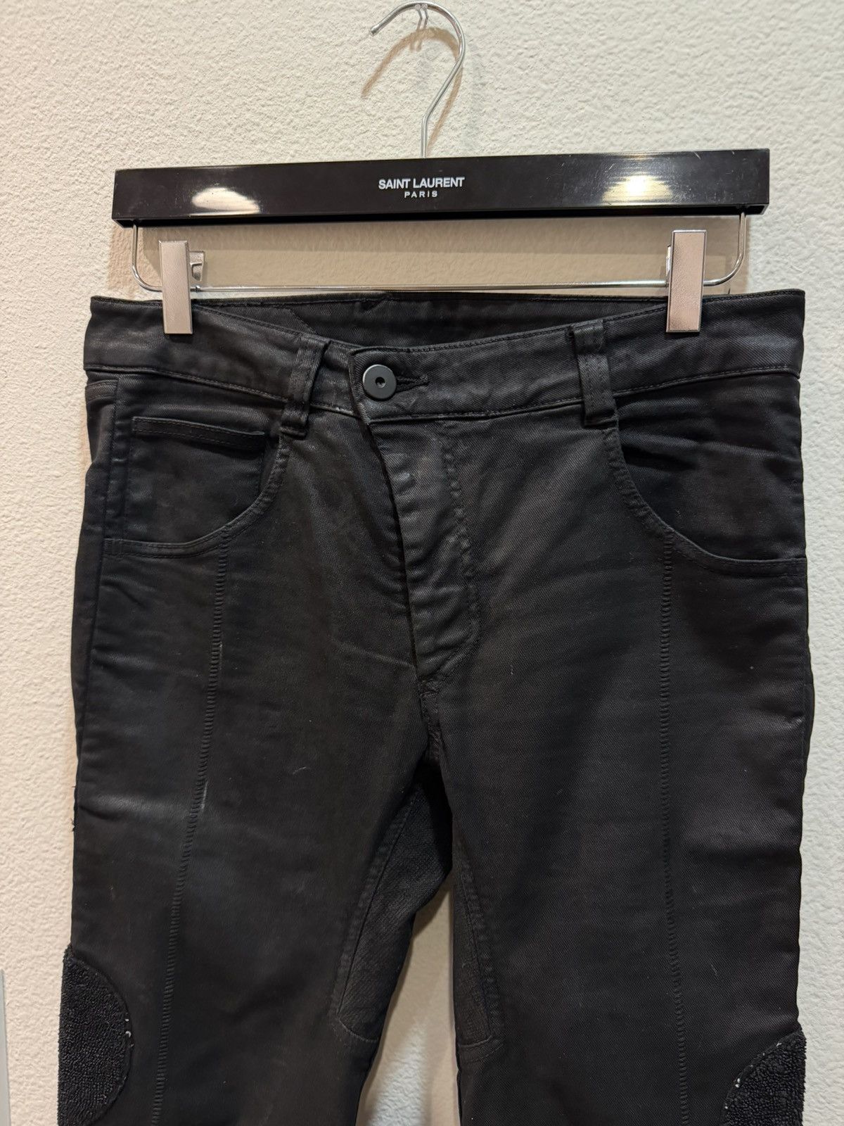 11 By Boris Bidjan Saberi Boris J Cut Waxed Denim Jeans Size US 30 / EU 46 - 2 Thumbnail