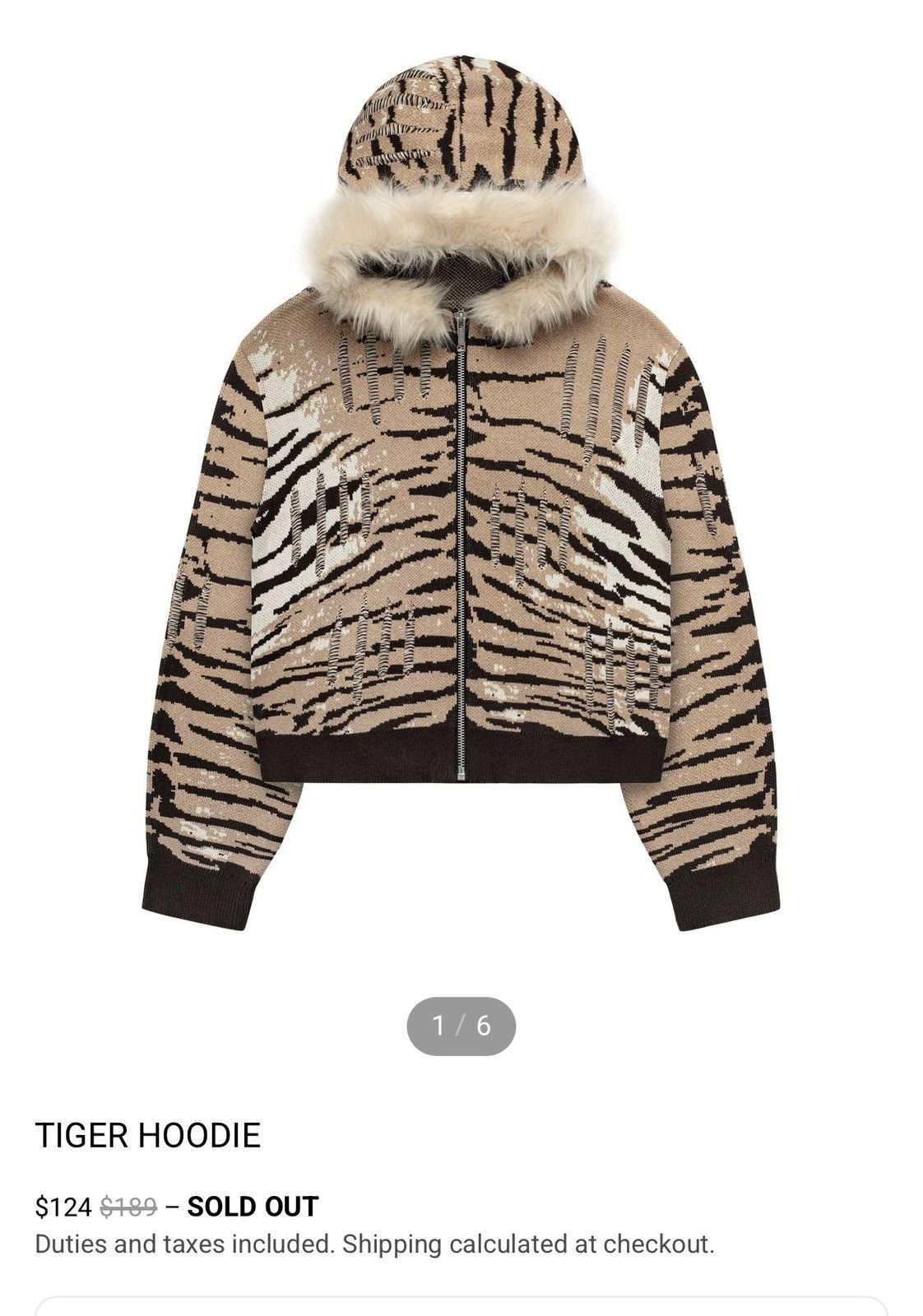 Racer Worldwide Tiger Knit Hoodie Racer Worldwide Brand New Sealed in Bag Size US M / EU 48-50 / 2 - 1 Thumbnail