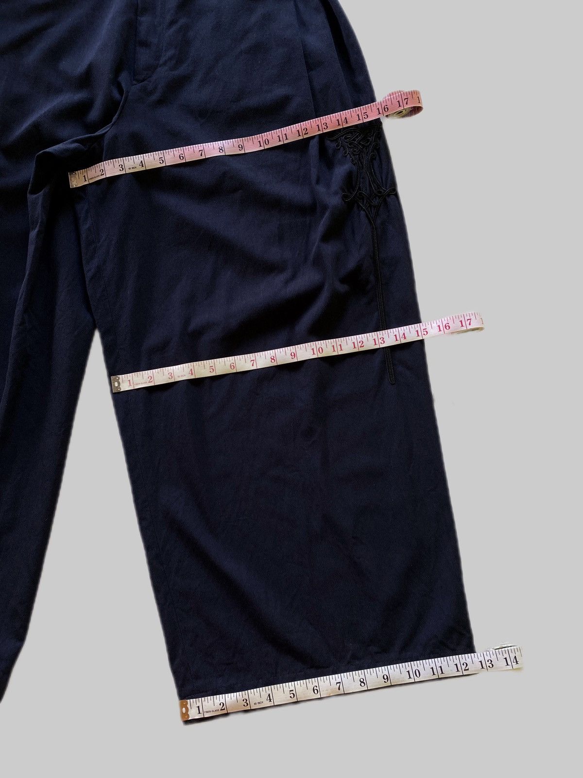 Yohji Yamamoto Y’s Yohji Yamamoto Embroidered Wide Pants Size US 30 / EU 46 - 7 Thumbnail