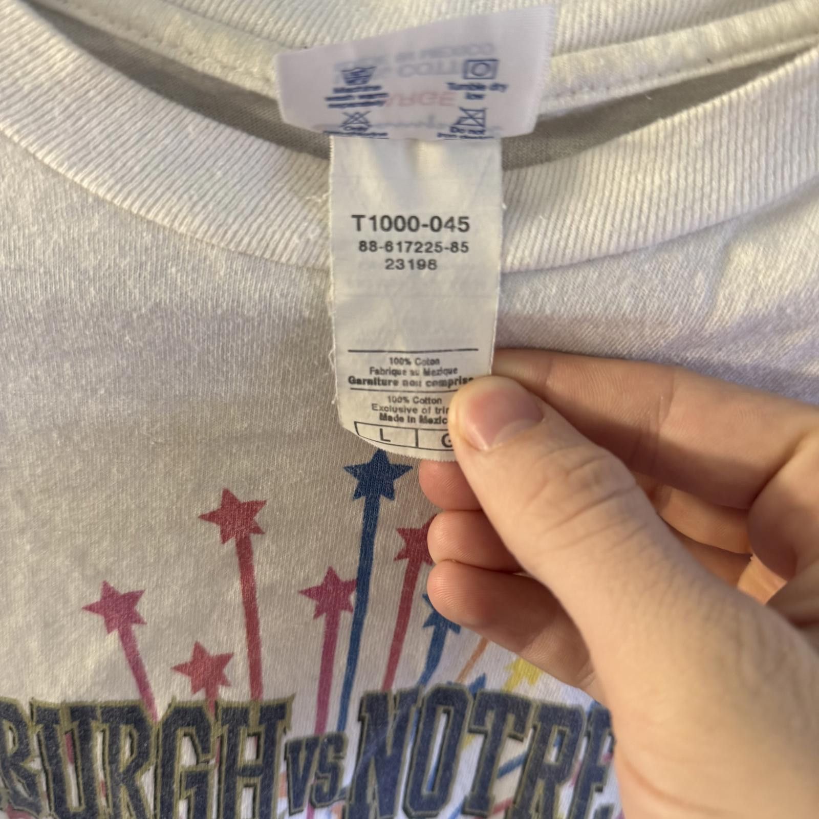 Champion Vintage Pitt vs. Notre Dame Pitt Stadium Final Game Tee Size US L / EU 52-54 / 3 - 5 Thumbnail