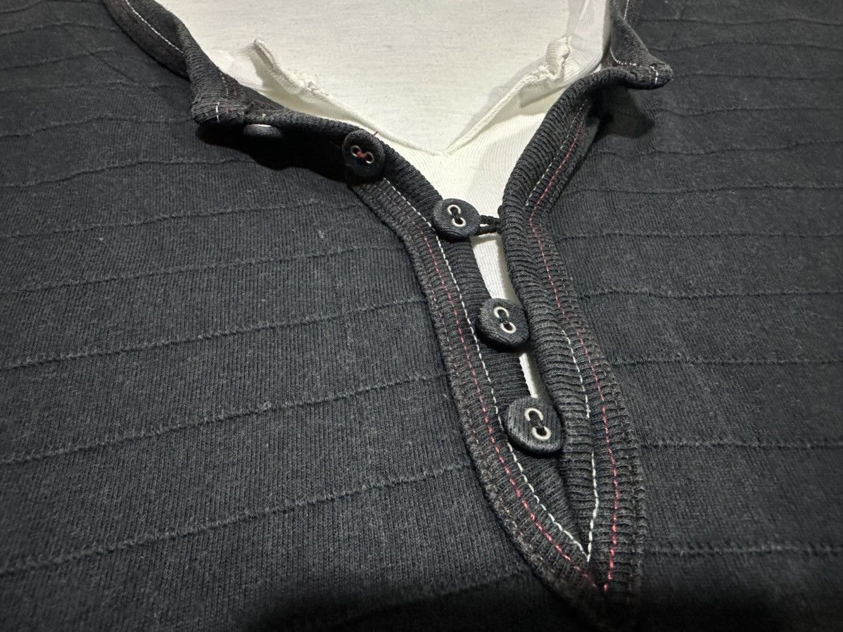 Kansai Yamamoto 🔥Vintage Kansai Jeans Double Layer Shirt Half Button Size US L / EU 52-54 / 3 - 4 Thumbnail