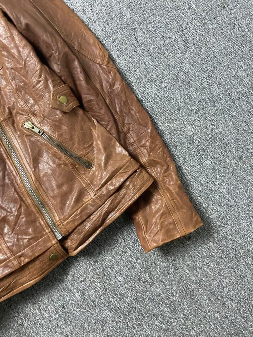 Japanese Brand Deux Polains Brand Rider Leather Jacket (195) Size XXS / US 00 / IT 34 - 8 Thumbnail