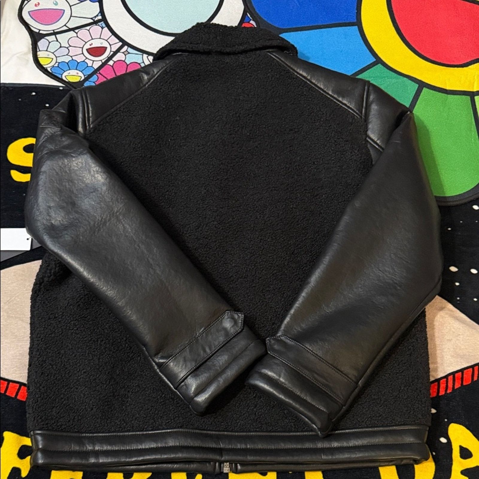 Guess GUESS Men's Faux-Leather Fleece-Trimmed Jacket Size US L / EU 52-54 / 3 - 15 Thumbnail