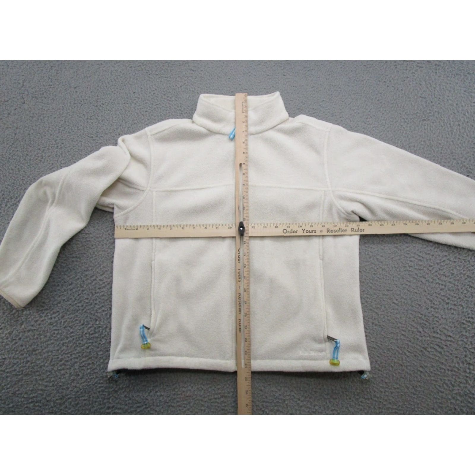Vintage LL Bean Women's Full Zip White Fleece Jacket Medium Outdoor Casual Basic Jacket - 0YW88 Size M / US 6-8 / IT 42-44 - 5 Thumbnail