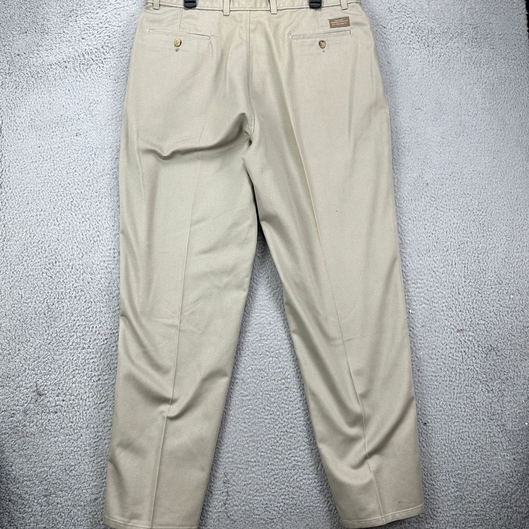 Haggar Haggar Khaki Pants Mens 38X32 Beige Flat Front Straight Leg Pockets Casual NEW Size US 38 / EU 54 - 2 Thumbnail