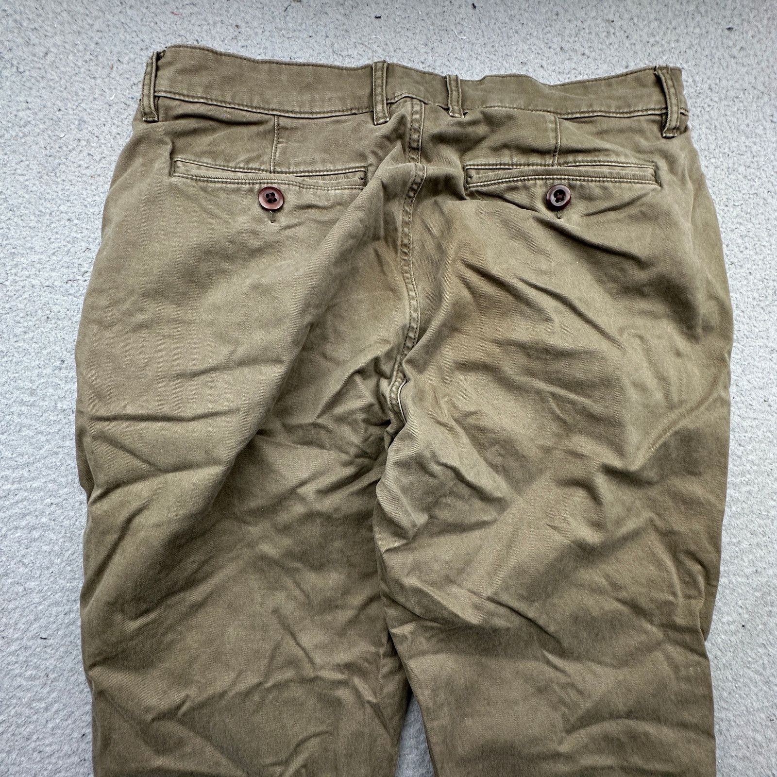 Flint And Tinder Flint And Tinder Twill Olive Green Chino Pants 32x30 Size US 32 / EU 48 - 12 Thumbnail