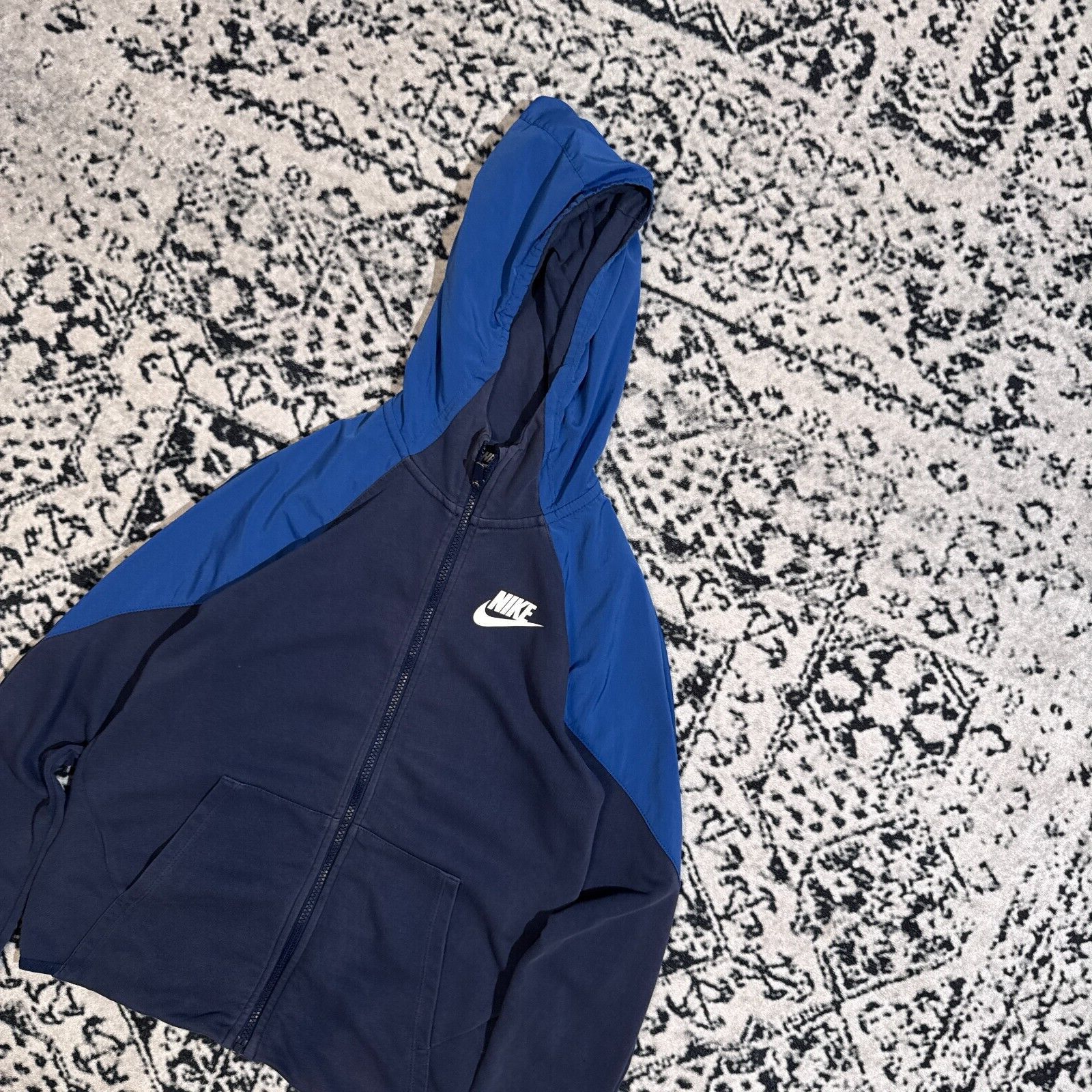 Nike × Vintage Vintage Nike Navy Blue Cotton Hoodie Zip Size XS Y2K sSport Size US XS / EU 42 / 0 - 2 Thumbnail