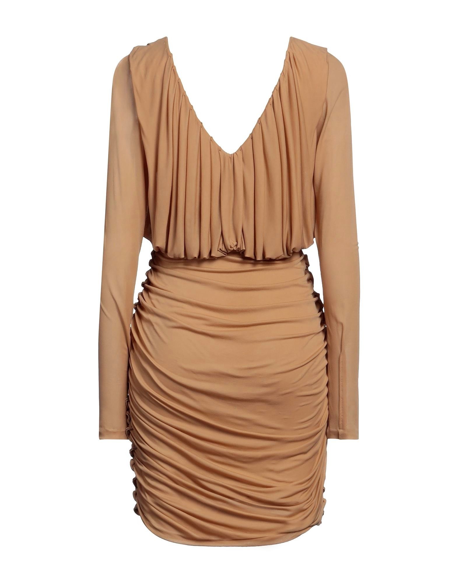Saint Laurent Paris o1s1wg111024 Sheath Mini Dress in Brown Size L / US 10 / IT 46 - 2 Thumbnail
