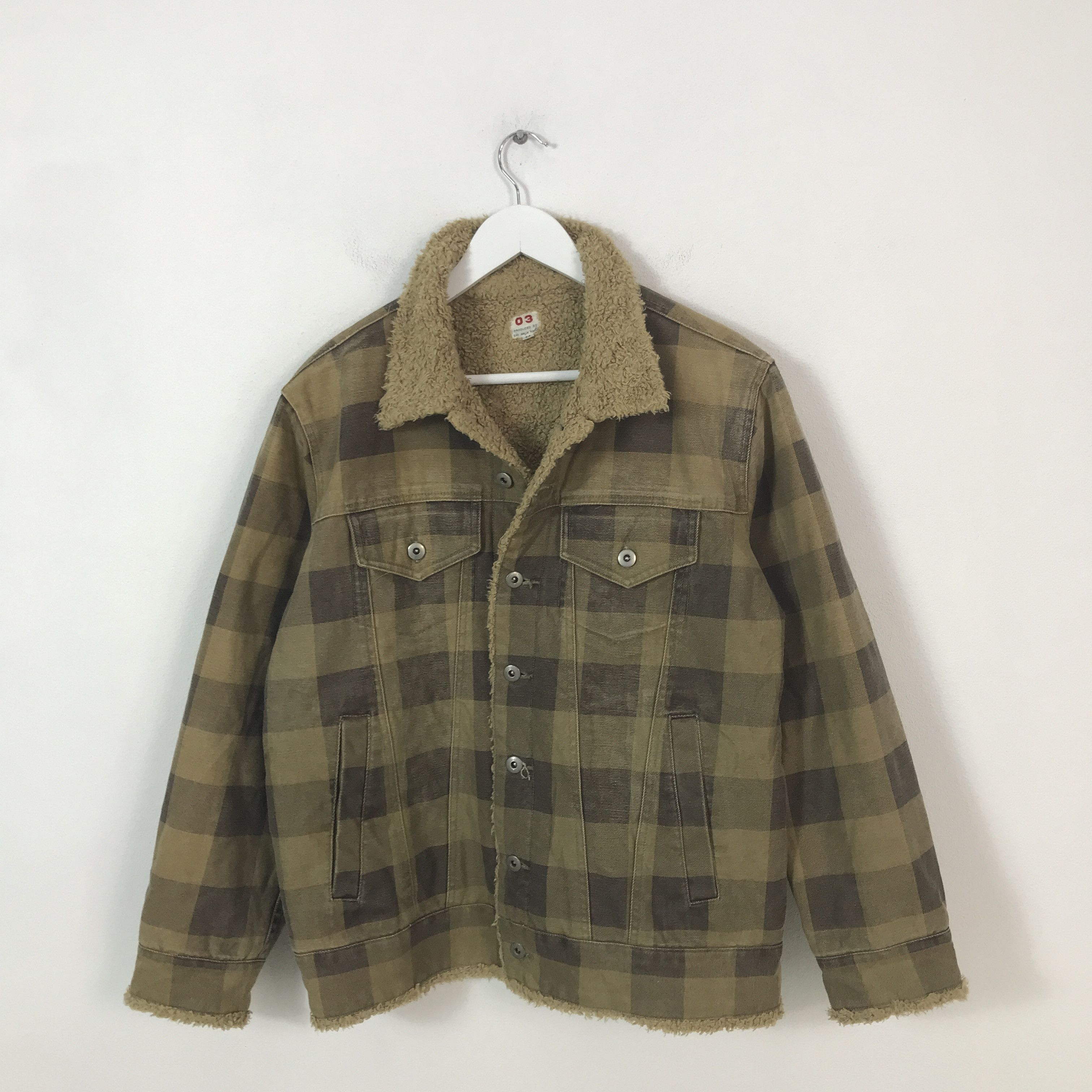 Japanese Brand vintage sky walk ranch Tartan design Button jacket K61B7 Size US M / EU 48-50 / 2 - 1 Thumbnail
