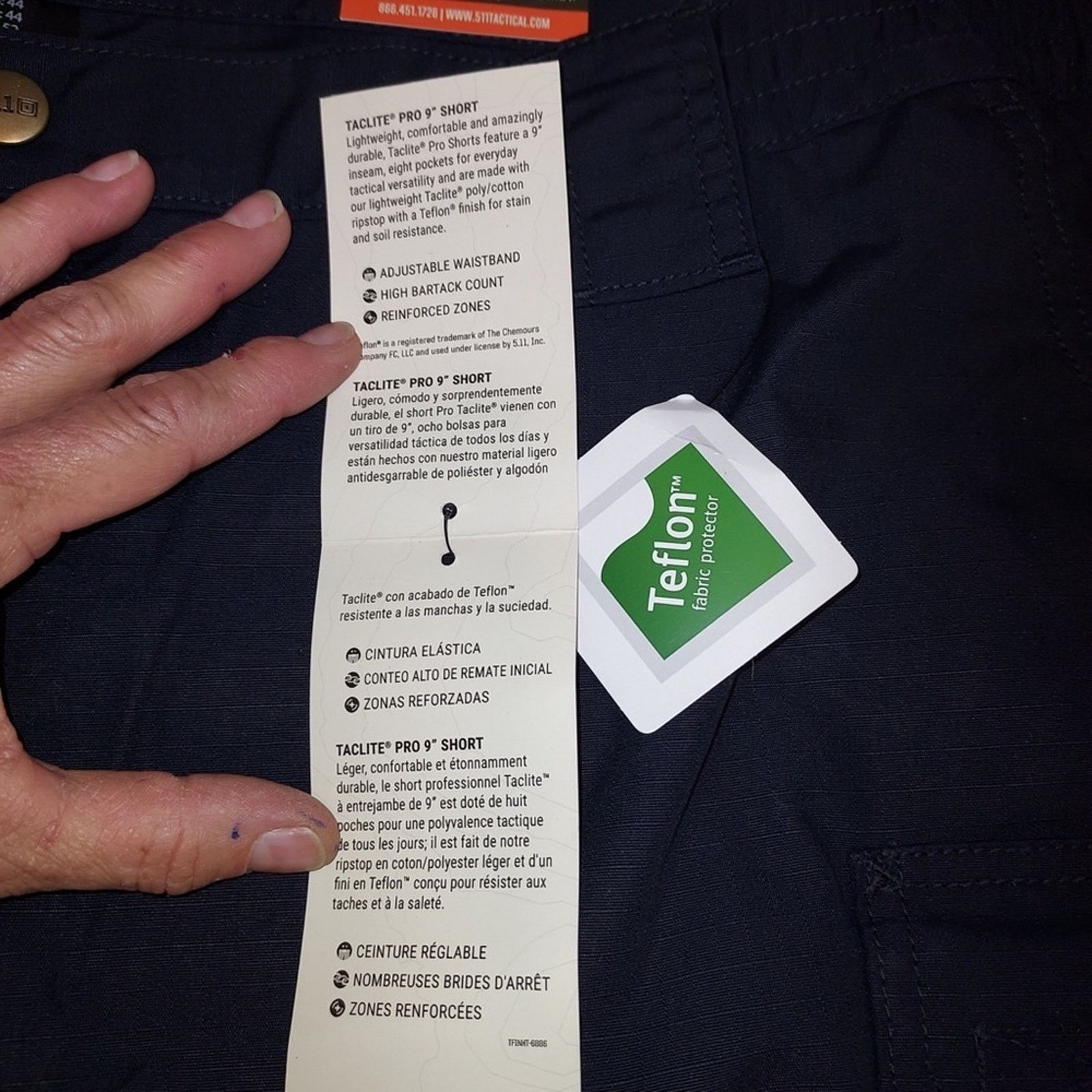 Other 5.11 Tactical Taclite Pro 9" Shorts Blue Cargo Teflon Pants Size US 44 / EU 60 - 11 Thumbnail
