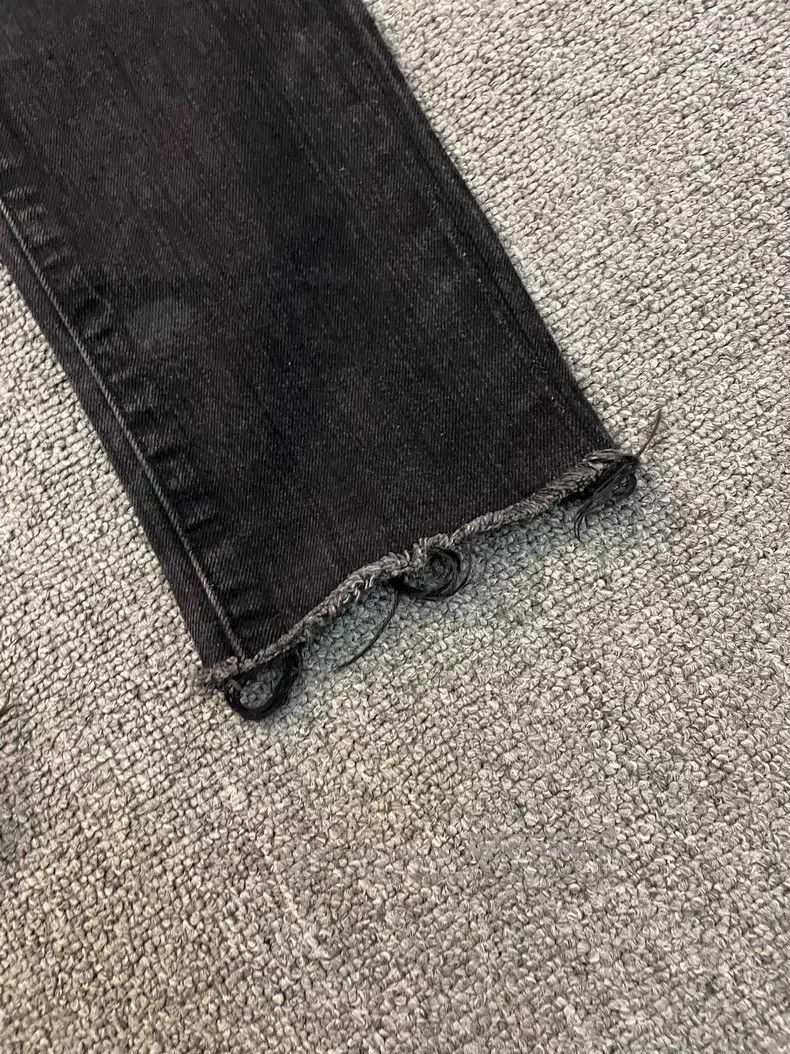 Saint Laurent Paris Saint Laurent Paris Black Frayed Denim Jeans Size US 26 / EU 42 - 4 Thumbnail