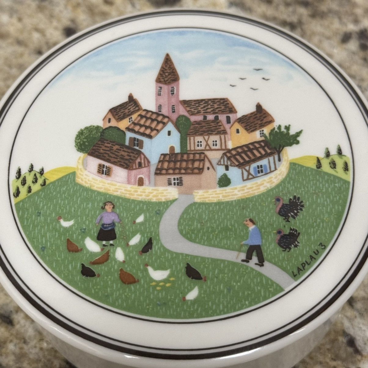 Vintage Villeroy & Boch Chicken & Turkey Village Design Naïf 4" Box Size ONE SIZE - 4 Thumbnail