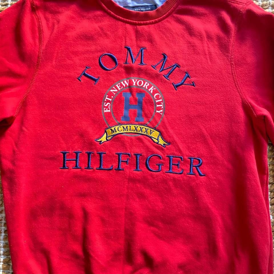 Tommy Hilfiger Brand New Tommy Hilfiger Red Sweater with Embroidered Logo Size S / US 4 / IT 40 - 3 Thumbnail