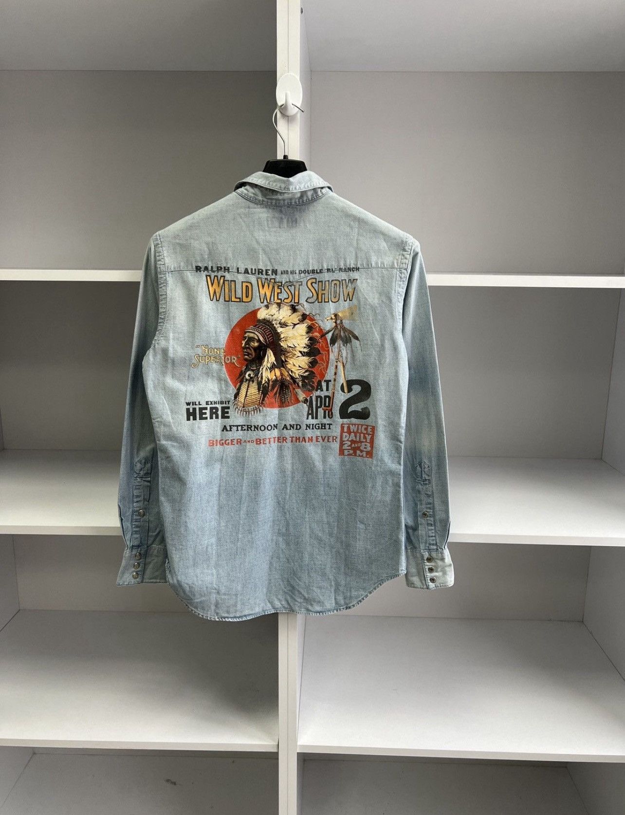 Polo Ralph Lauren Polo Ralph Lauren Wild West Show Indian Head Denim Shirt Size US XS / EU 42 / 0 - 1 Thumbnail