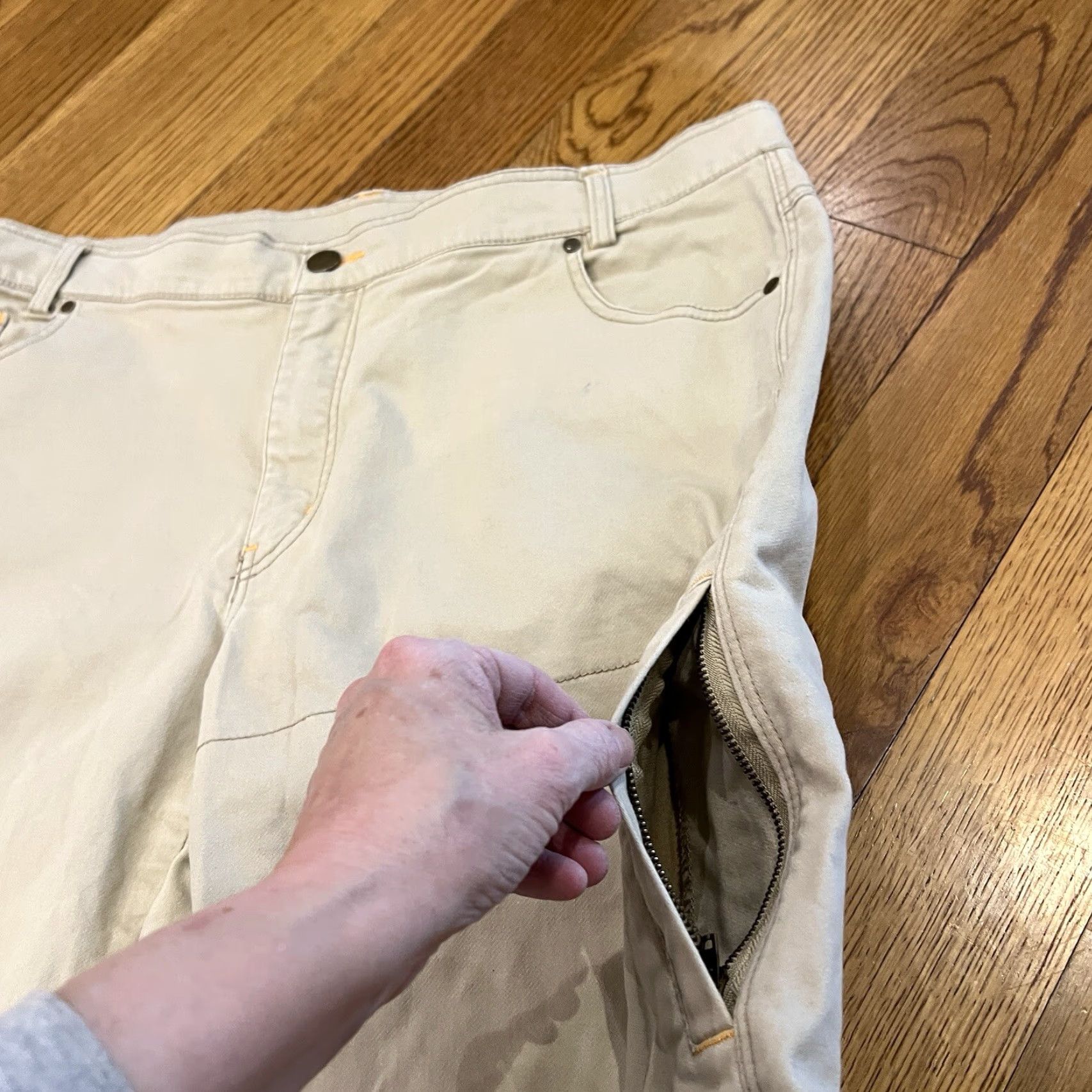 Stoic Stoic Pants Men Cargo Flat Front Zipper 38x30 Beige Regular Pockets Lightweight Cargo Pants Size US 38 / EU 54 - 4 Thumbnail