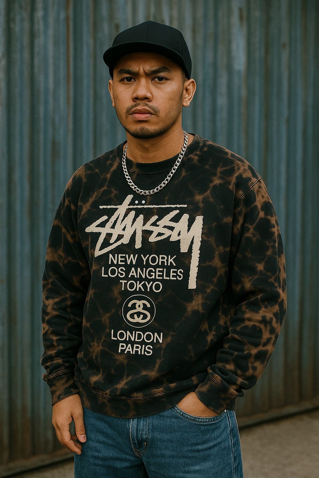 Stussy Stussy Acid Wash Tie Die Distressed Sweatshirt Size US M / EU 48-50 / 2 - 1 Thumbnail