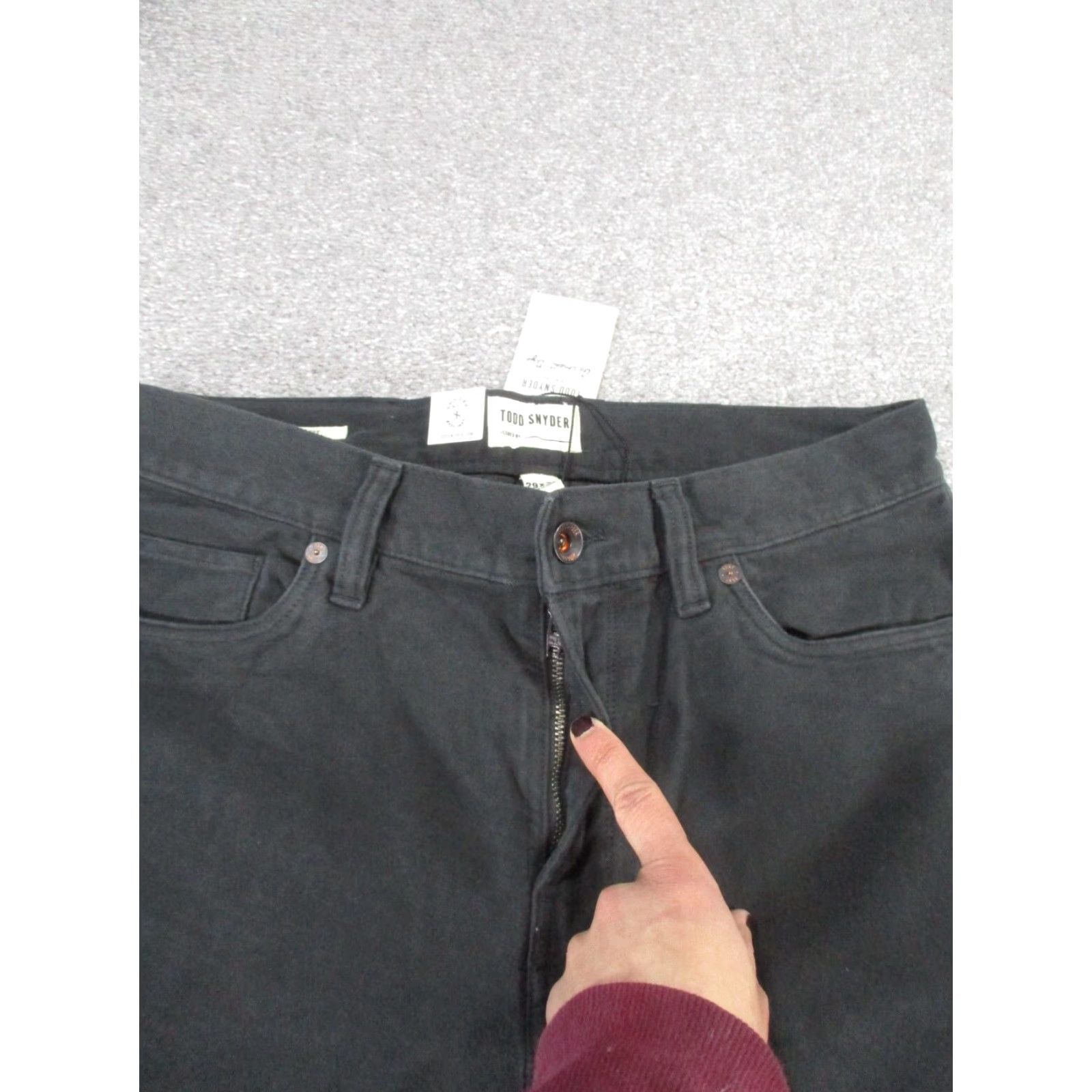 Todd Snyder Todd Snyder Pants Mens 29 Dark Gray Cotton Slim Fit 29X32 NEW Size US 29 - 3 Thumbnail