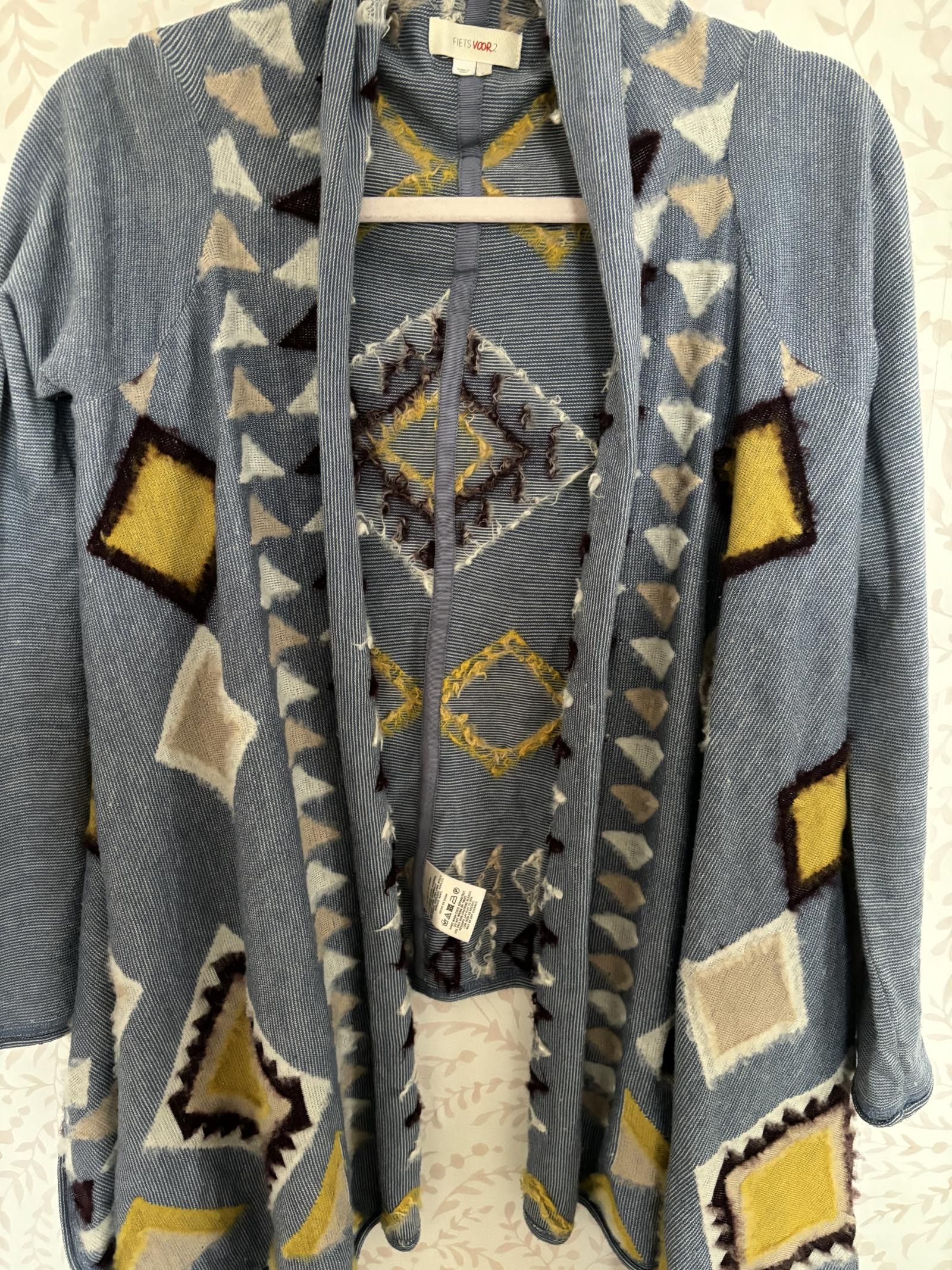 Designer EUC Anthropologie Geo Pattern Wool Cardigan - Fiets Voor 2 Size XS / US 0-2 / IT 36-38 - 3 Thumbnail