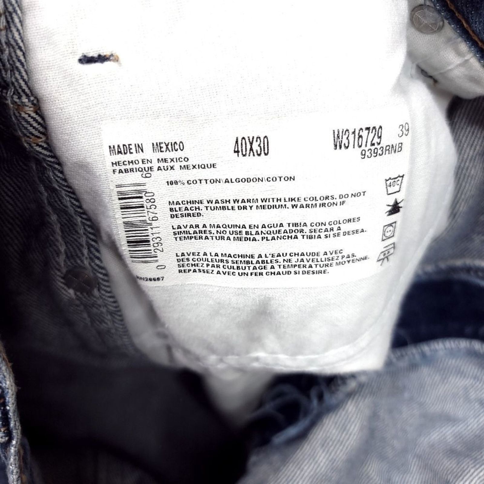 Dickies Vintage Dickies Straight Leg Work Jeans Mens 40x30 Cotton Size US 40 / EU 56 - 3 Thumbnail