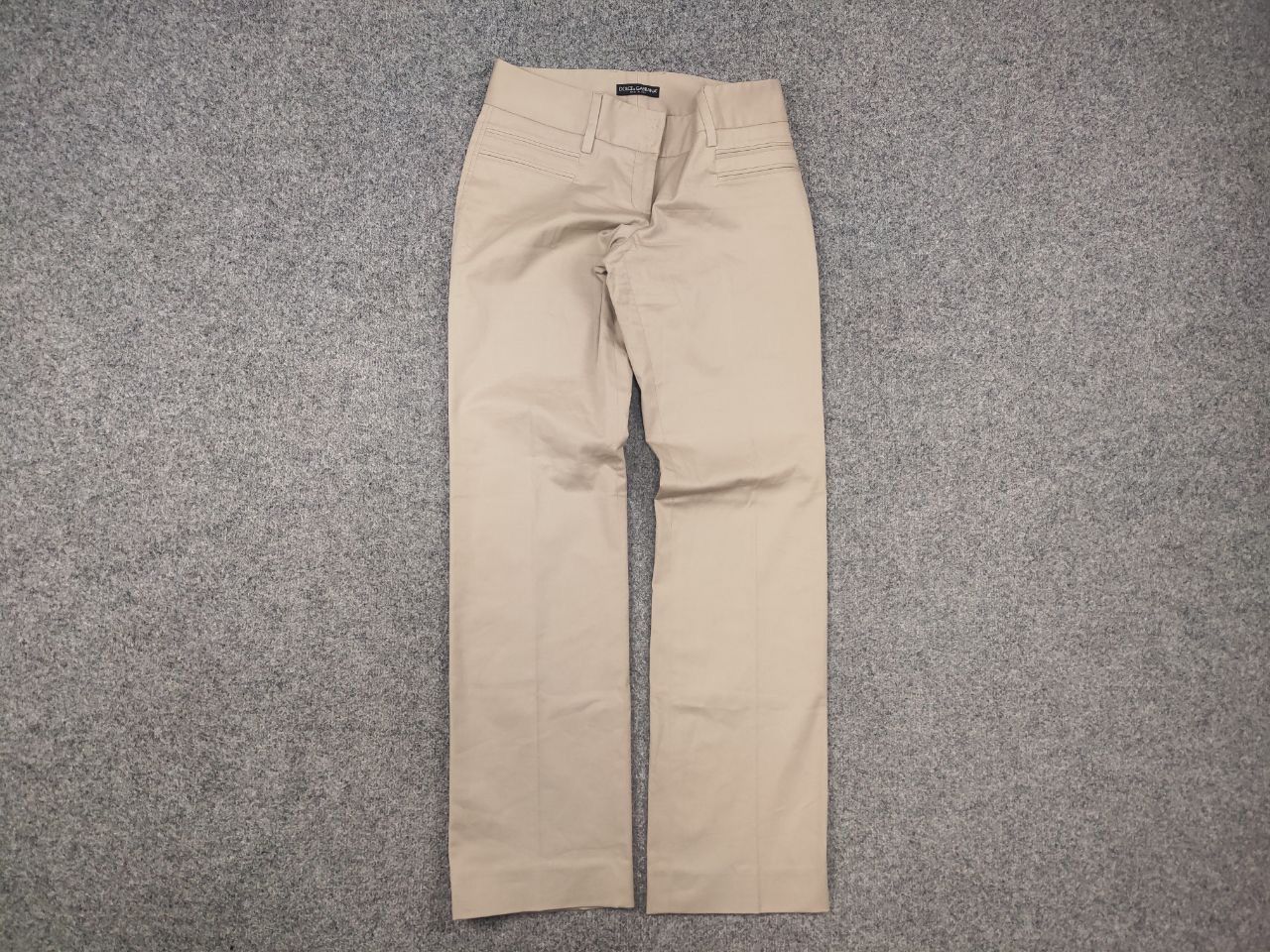 Dolce & Gabbana Dolce & Gabbana Womens Beige Casual Straight Leg Pants Size 30" / US 8 / IT 44 - 2 Thumbnail