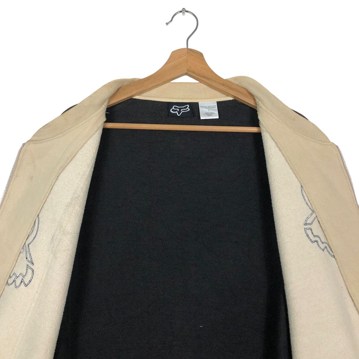 Japanese Brand 🔥Rich Brown - 90’s Bomber Jacket Fox Racing Big Logo Size US L / EU 52-54 / 3 - 8 Thumbnail