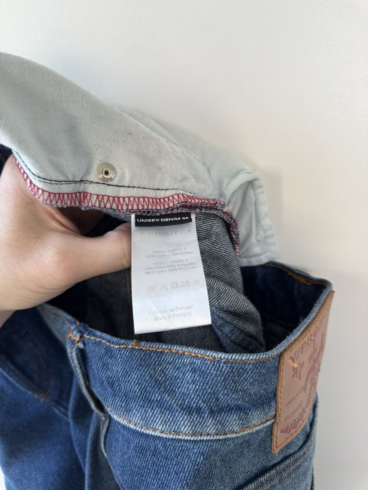 Y/Project SS22 SSENSE Navy Acid Wash Wire Jeans 36 Size US 36 / EU 52 - 11 Thumbnail