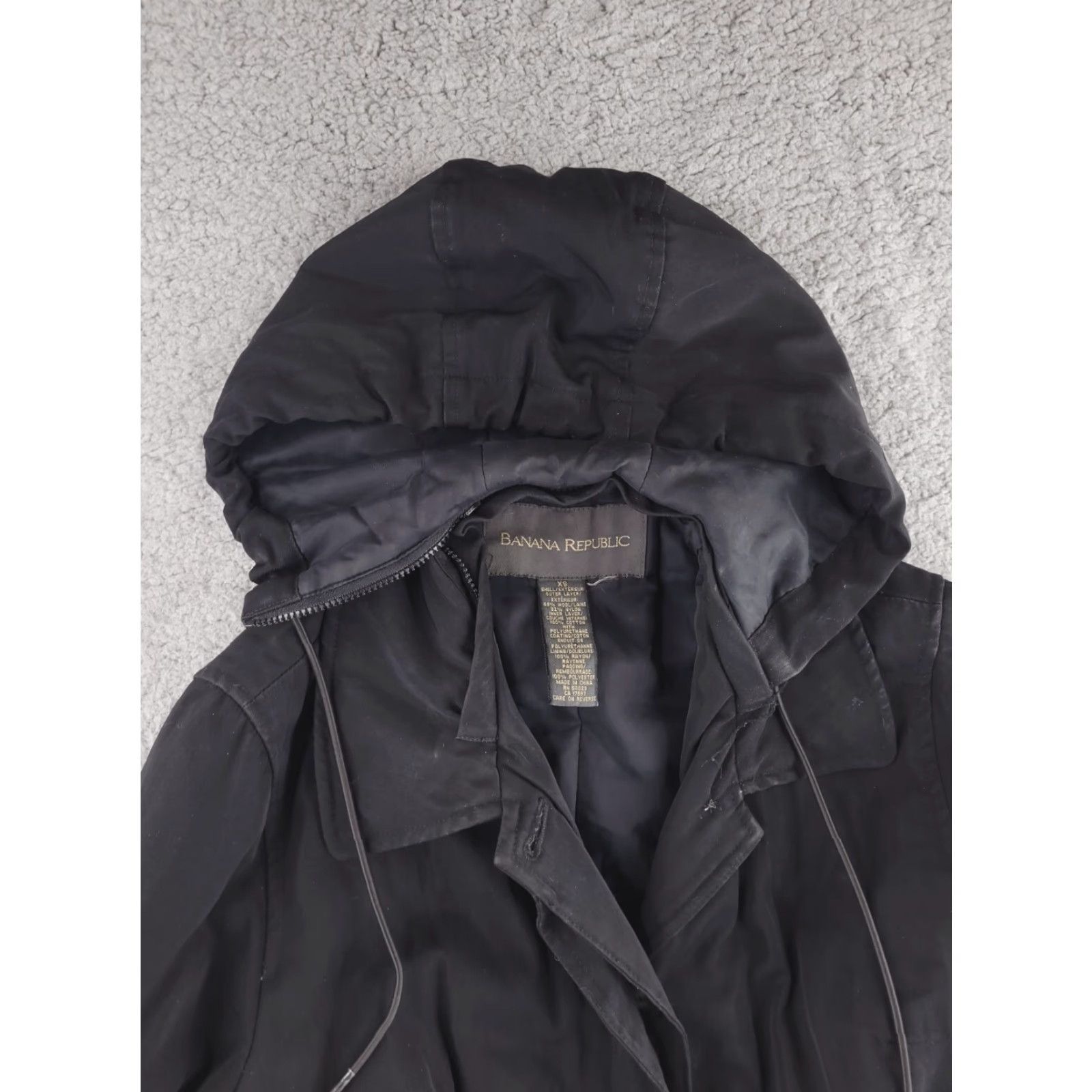 Banana Republic Banana Republic Coat Womens XS Black Trench Wool Blend Long Coat Mens? Size XS / US 0-2 / IT 36-38 - 5 Thumbnail