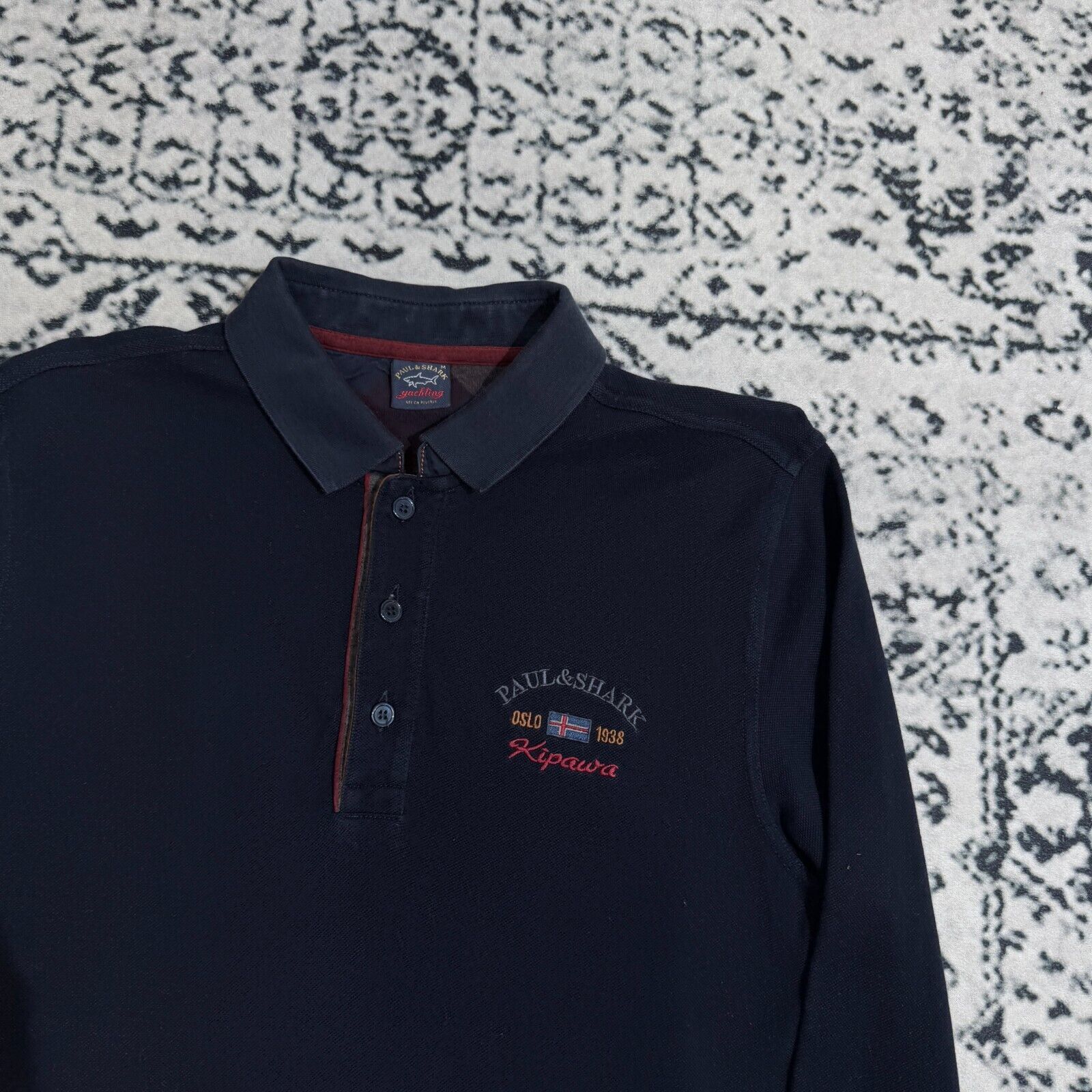 Paul & Shark × Vintage Vintage Paul & Shark Navy Blue Cotton Polo Rugby Shirt Size Size US M / EU 48-50 / 2 - 6 Thumbnail