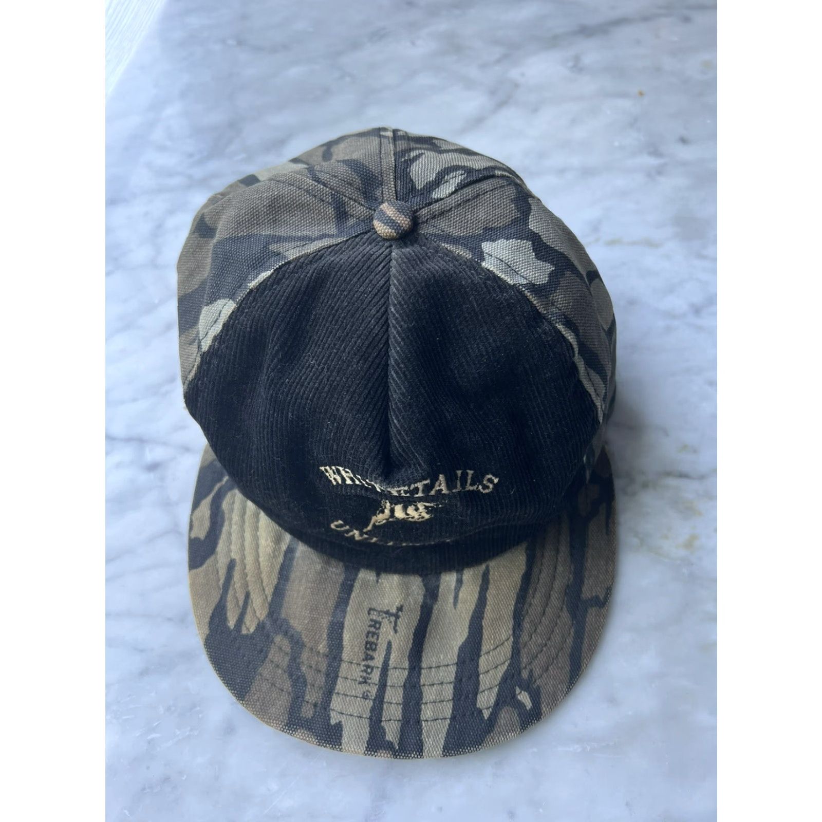 Vintage Vtg Whitetails Unlimited Cap Hat Baseball Camouflage Buck Deer Hunting Adjustable Unisex Adults Cotton Polyester Canvas Realtree Distressed Size ONE SIZE - 5 Thumbnail