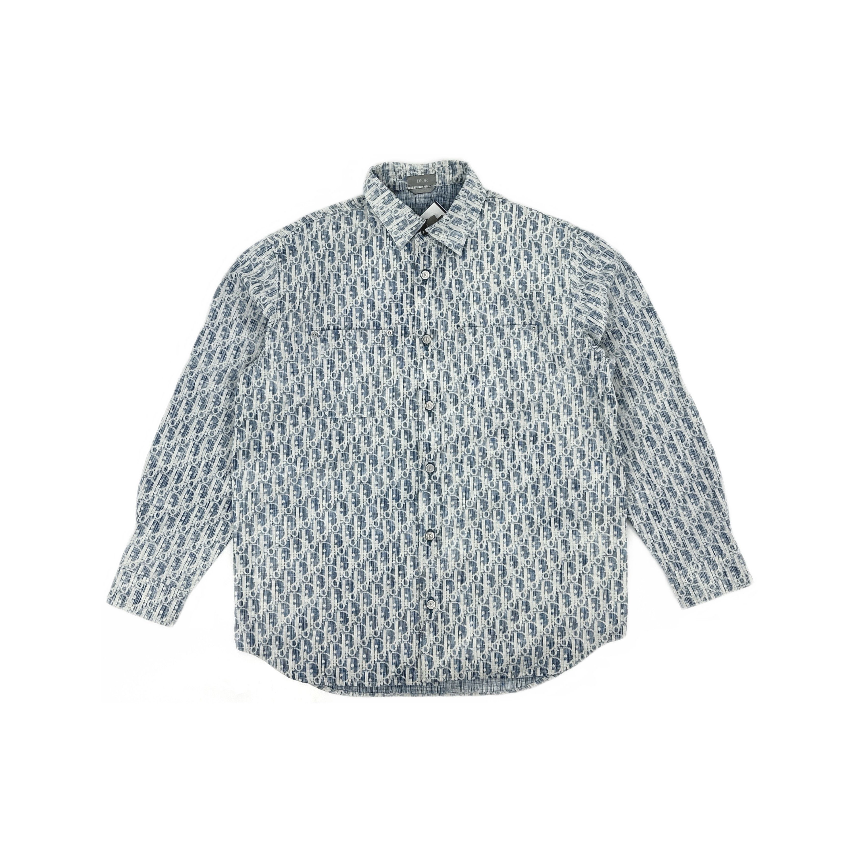 Dior Dior Oblique Kasuri Denim Shirt Size 40 Size US XXS / EU 40 - 1 Thumbnail
