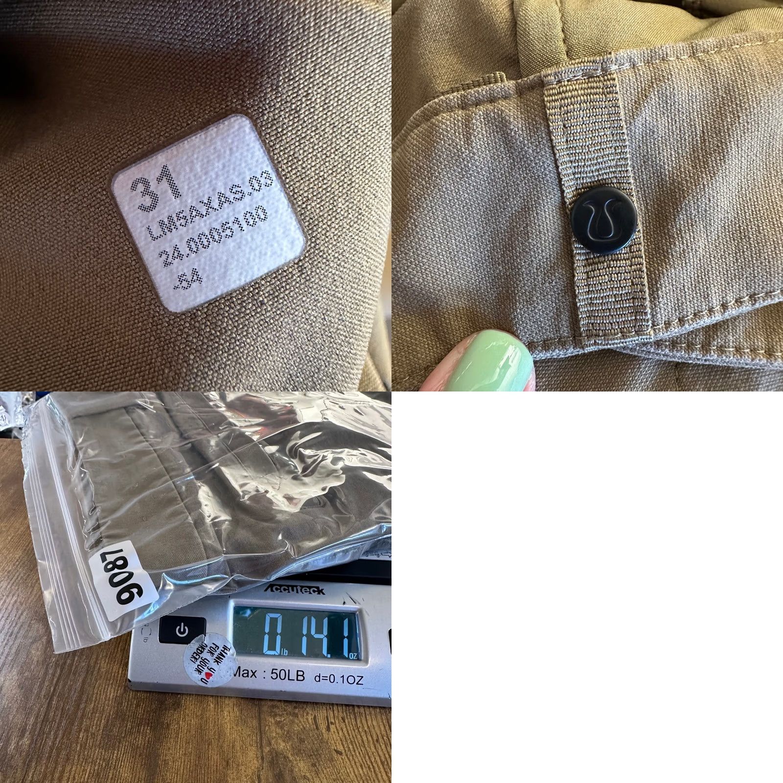 Lululemon Lululemon Mens ABC Pant Slim Fit 31 Dark Khaki Chino Trousers LM5AXAS Size US 31 - 8 Thumbnail