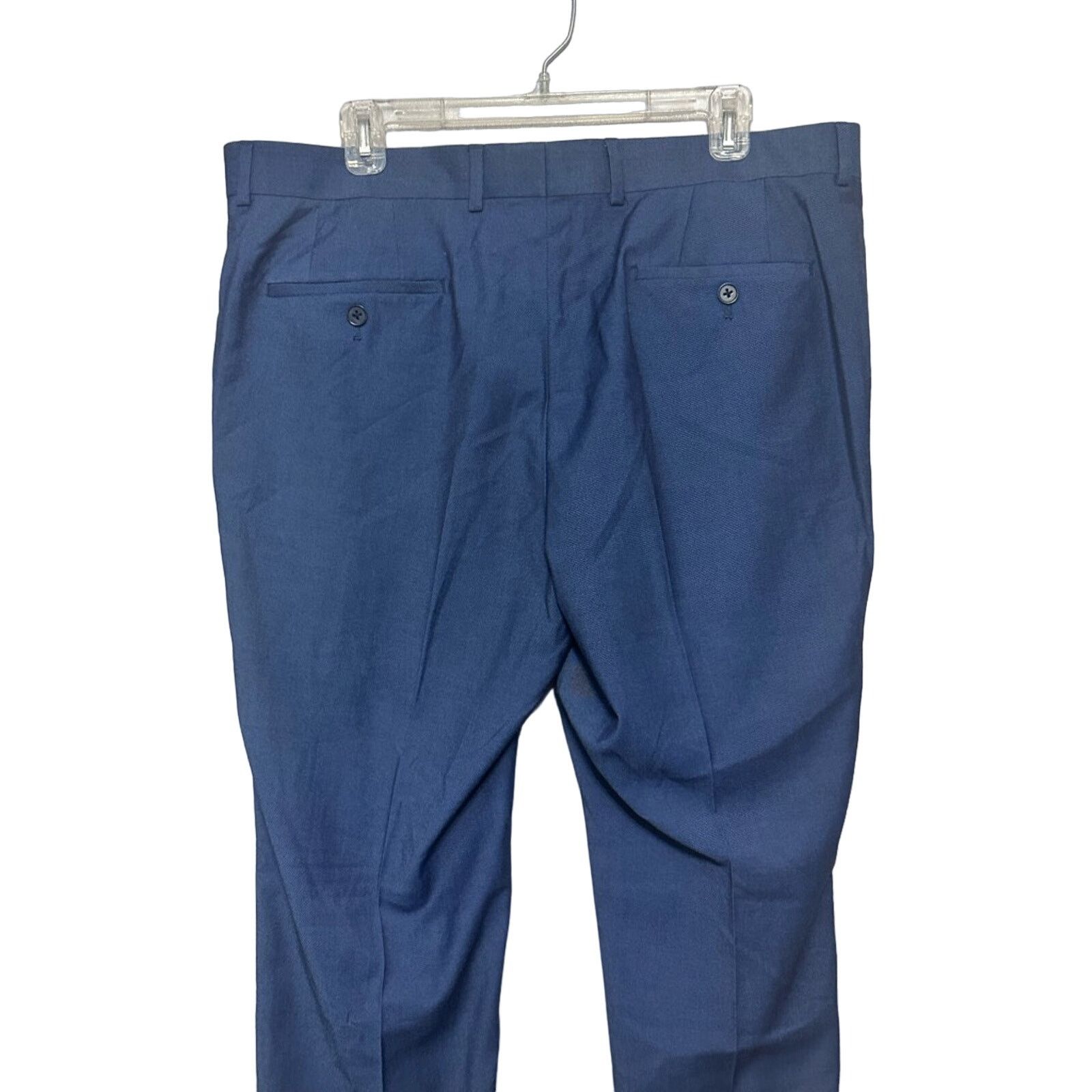 Savile Row Savile Row Brixton Dress Pants Mid Rise Flat Front Blue 38W Size US 38 / EU 54 - 5 Thumbnail