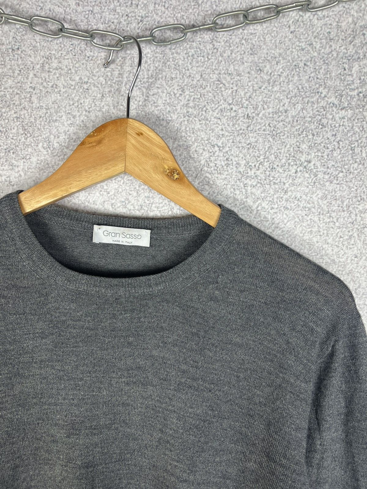 Designer × Gran Sasso Gran Sasso Lana Wool Sweater Italian Designer Pullover Size US L / EU 52-54 / 3 - 2 Thumbnail