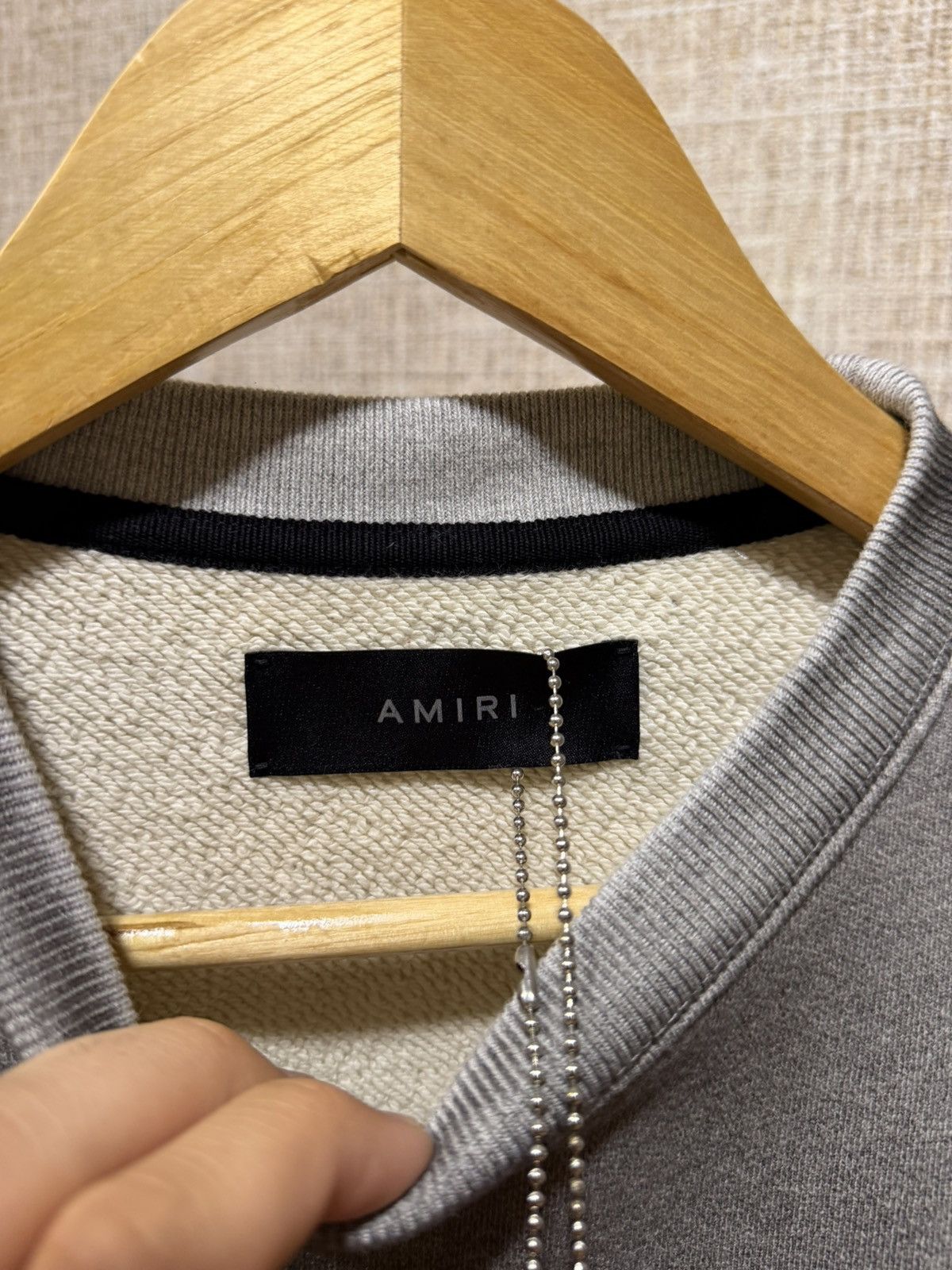 Amiri AMIRI AGED PUFF LOGO GREY SWEATSHIRT Size US S / EU 44-46 / 1 - 9 Thumbnail