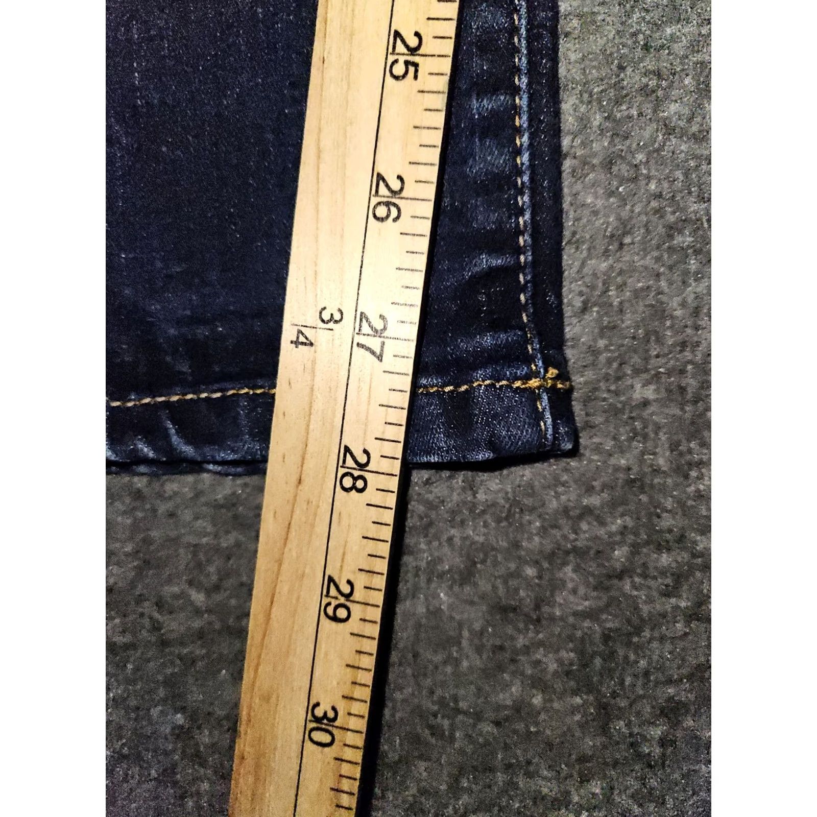 Vintage KanCan Mid Rise Slim Ankle Jeans Juniors 3/25 Blue Denim Stretch Casual Preppy Size 26" / US 2 / IT 38 - 6 Thumbnail