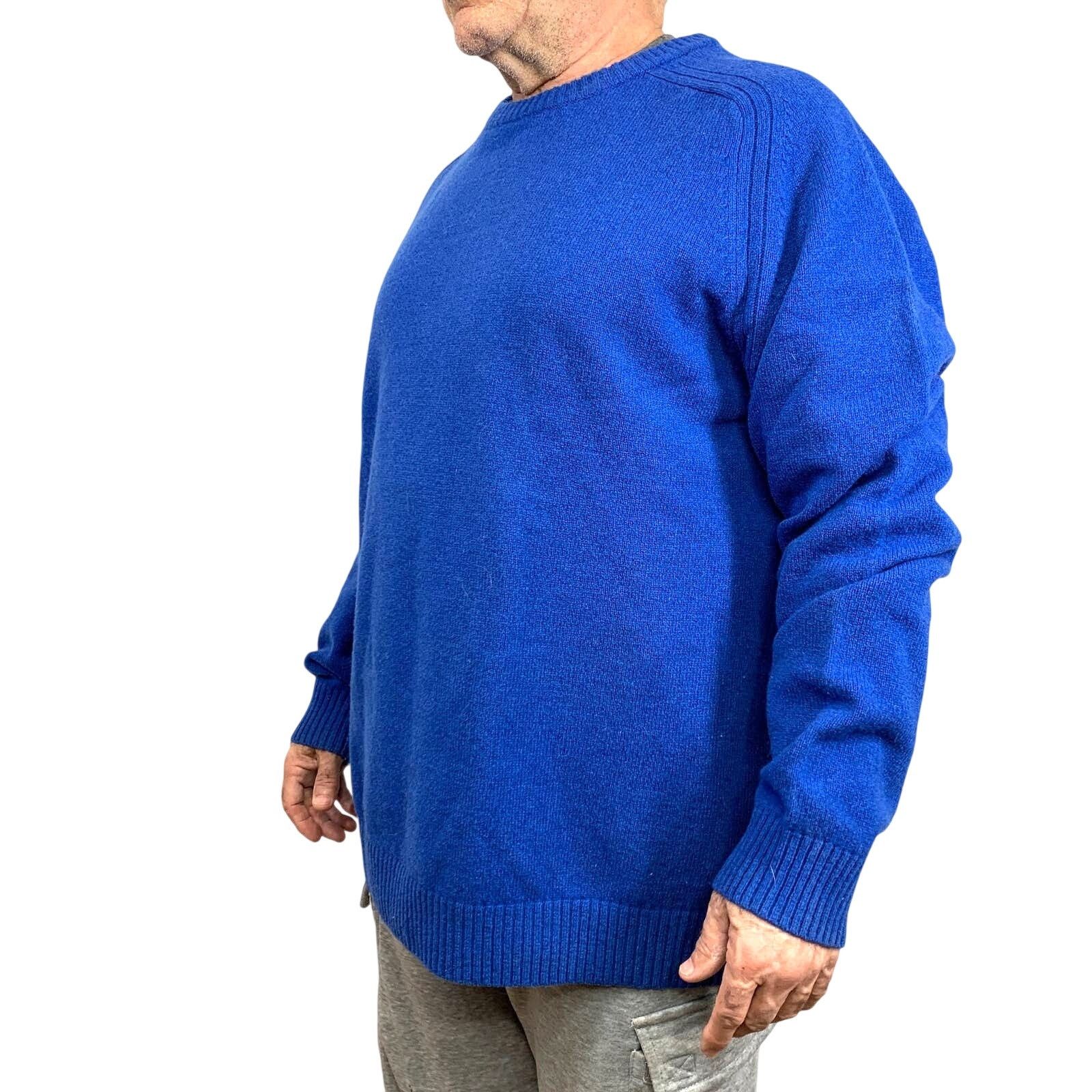 Lands' End Lands End Wool Crewneck Sweater Blue Long Sleeves Size US XXL / EU 58 / 5 - 6 Thumbnail
