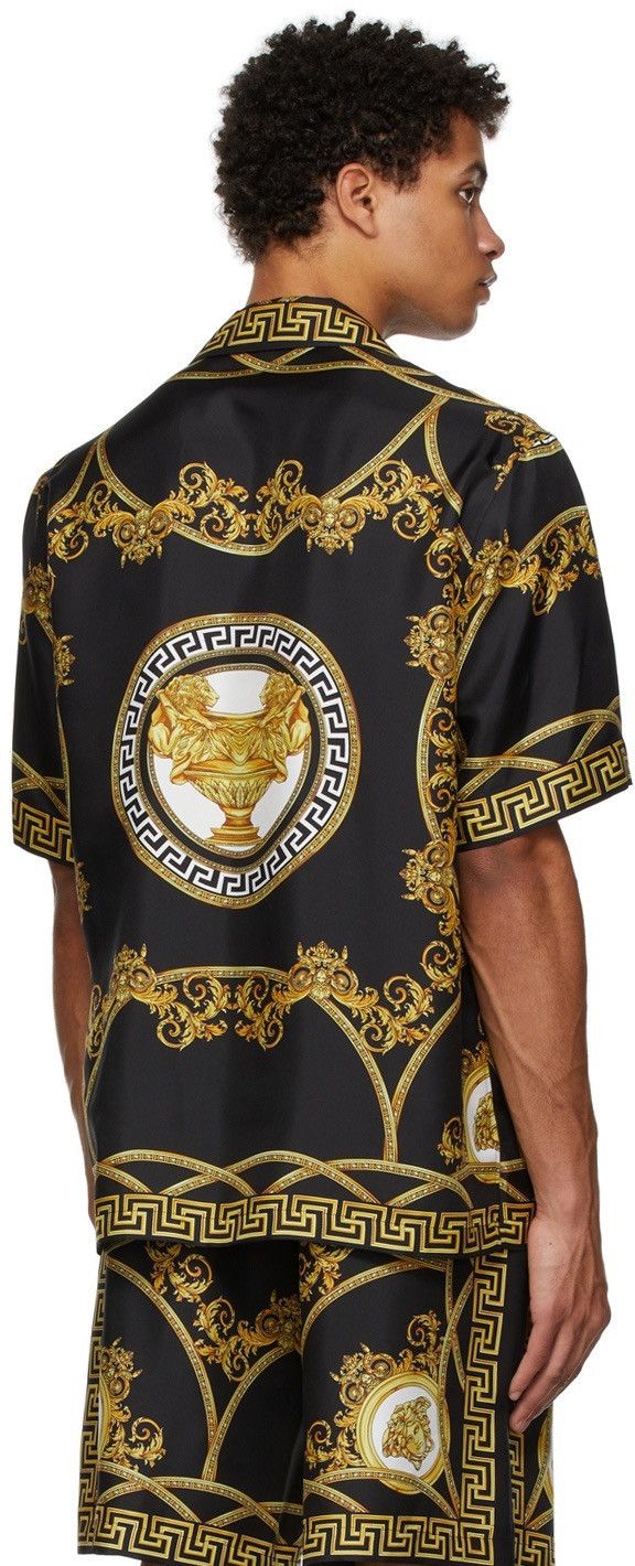 Versace SILK SET S M Versace Medusa Barocco short and shirt Grailed