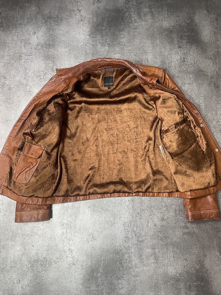 Vintage 🔥Offers🔥Vintage Y2K Real Genuine Leather Jacket Boxy Solid Size S / US 4 / IT 40 - 3 Thumbnail