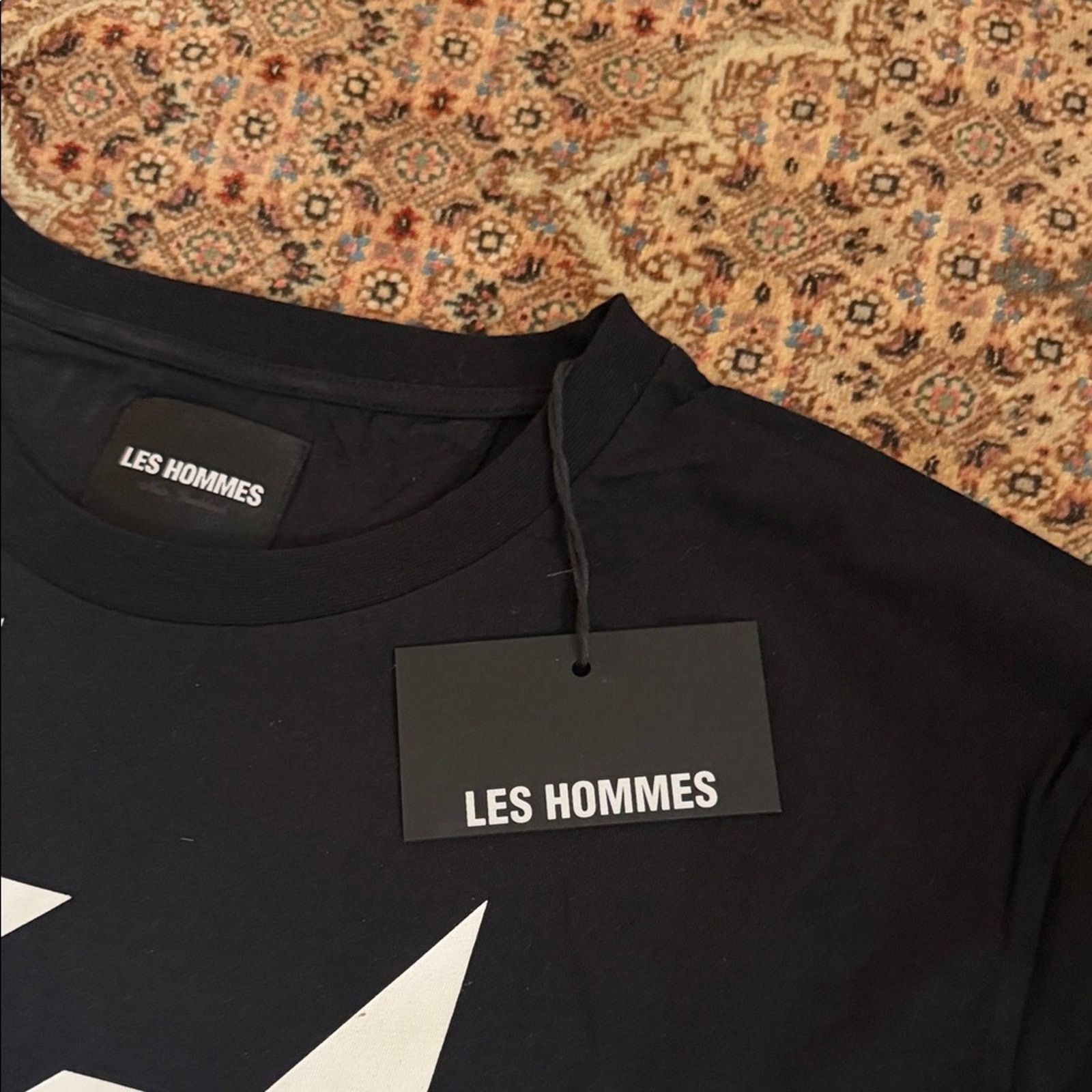 Les Hommes Les Hommes Monochrome Star Pattern Tee Size 3XL Size US XXL / EU 58 / 5 - 2 Thumbnail