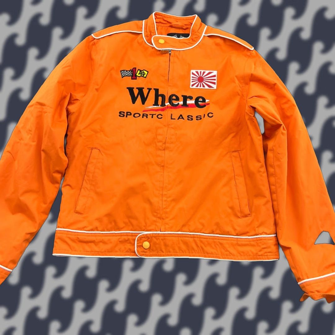 Vintage VINTAGE Race Car Jacket Womens Large Orange Nascar/F1 Style Size L / US 10 / IT 46 - 1 Thumbnail